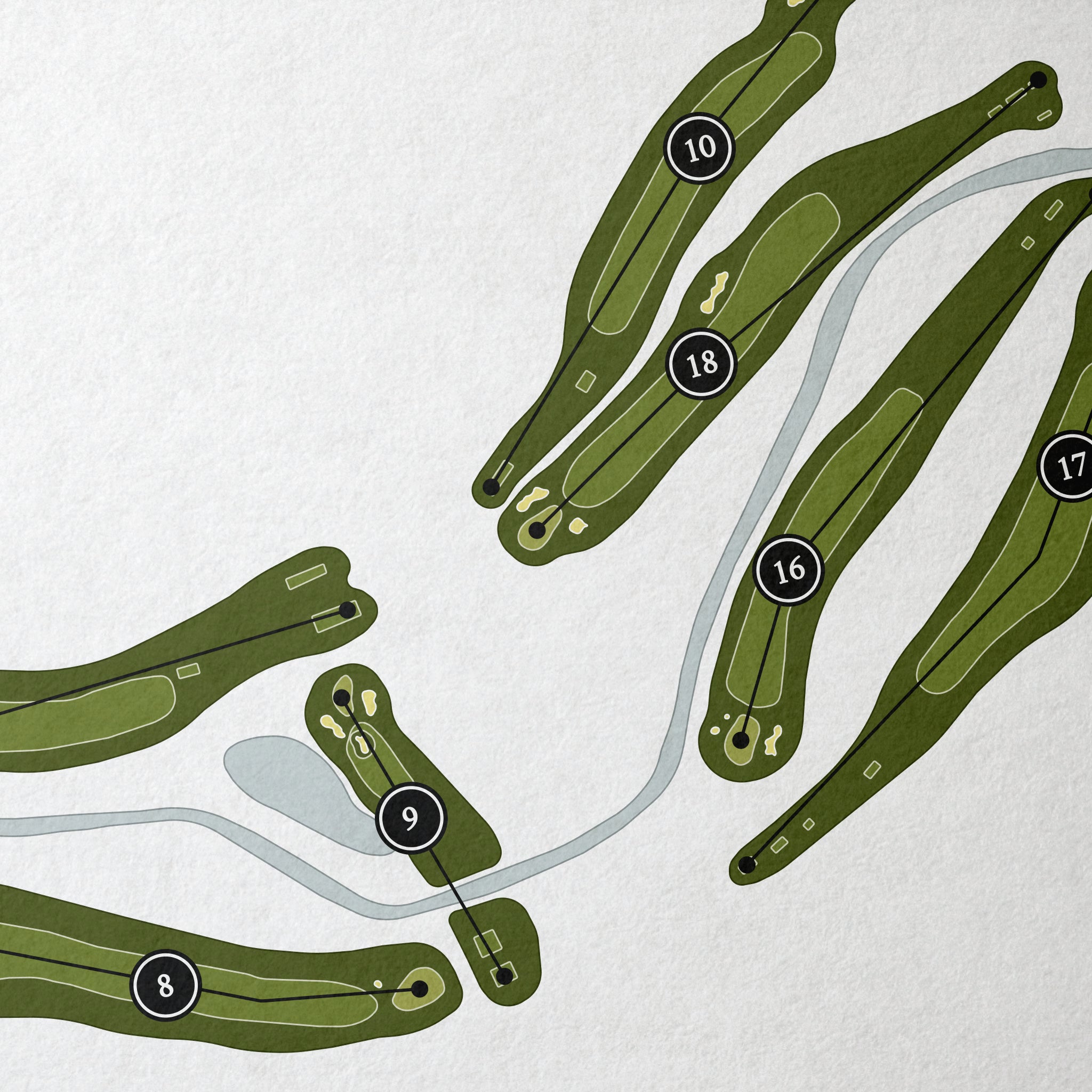 Western Golf & Country Club | Golf Course Print | Close Up