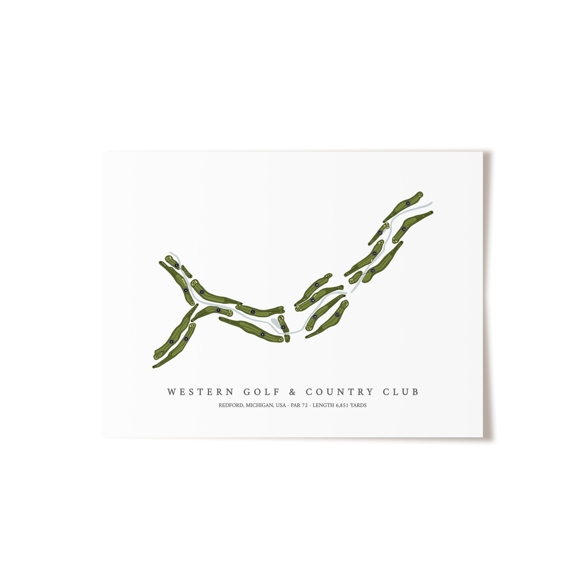 Western Golf & Country Club | Golf Course Print | Unframed