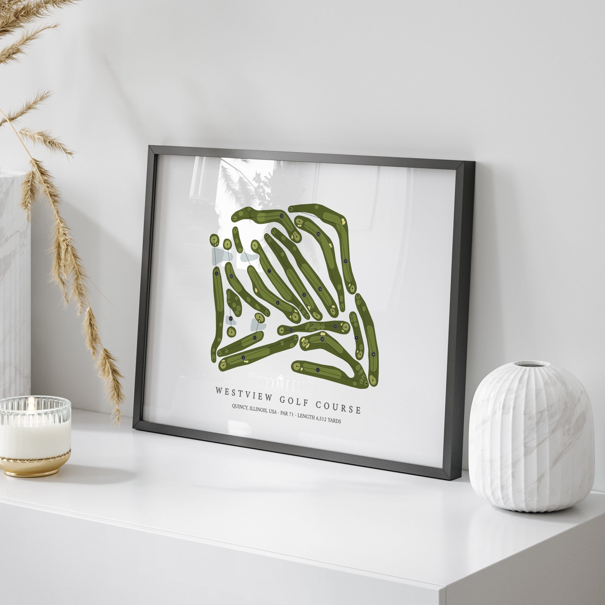 Westview Golf Course - Eighteen Hole Course | Golf Course Map | On Table 