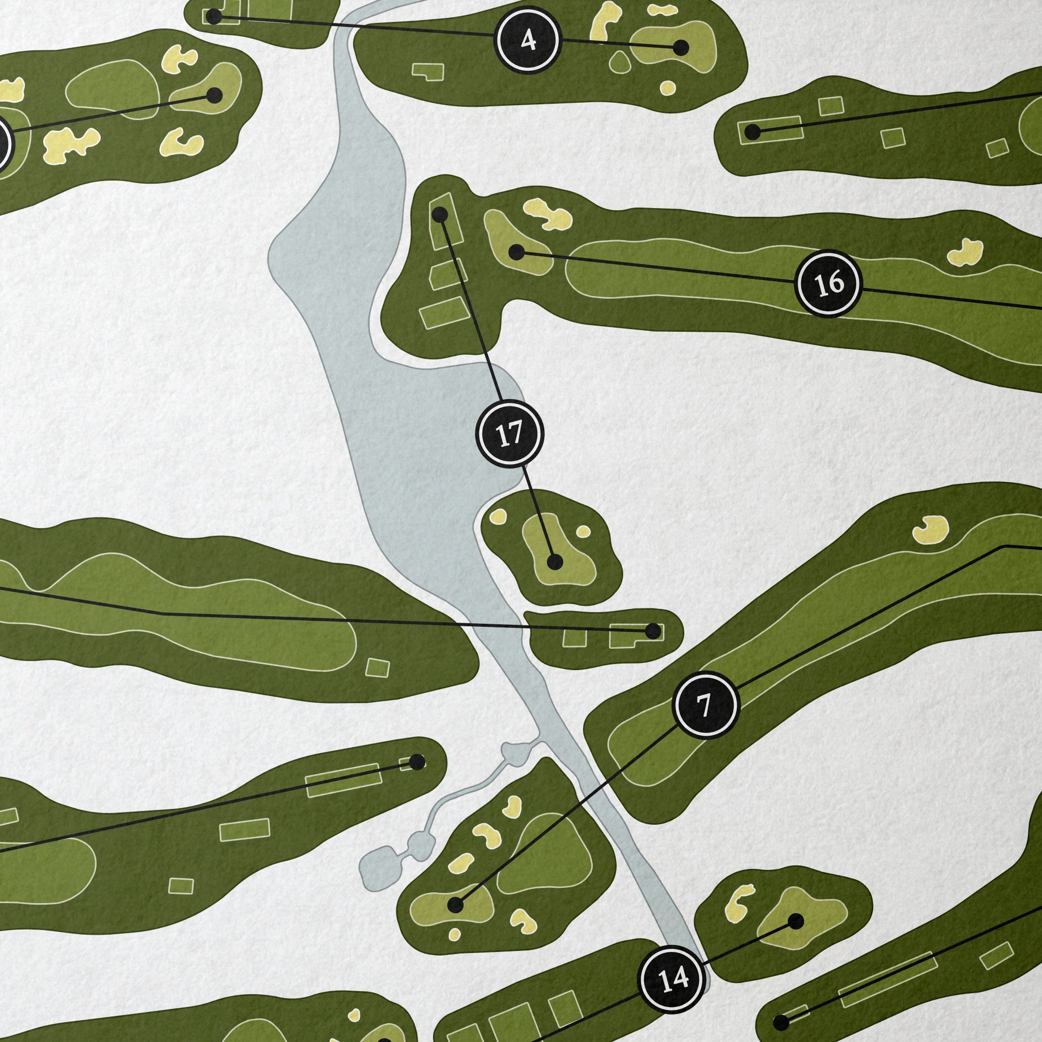 Westwood Country Club | Golf Course Print | Close Up 