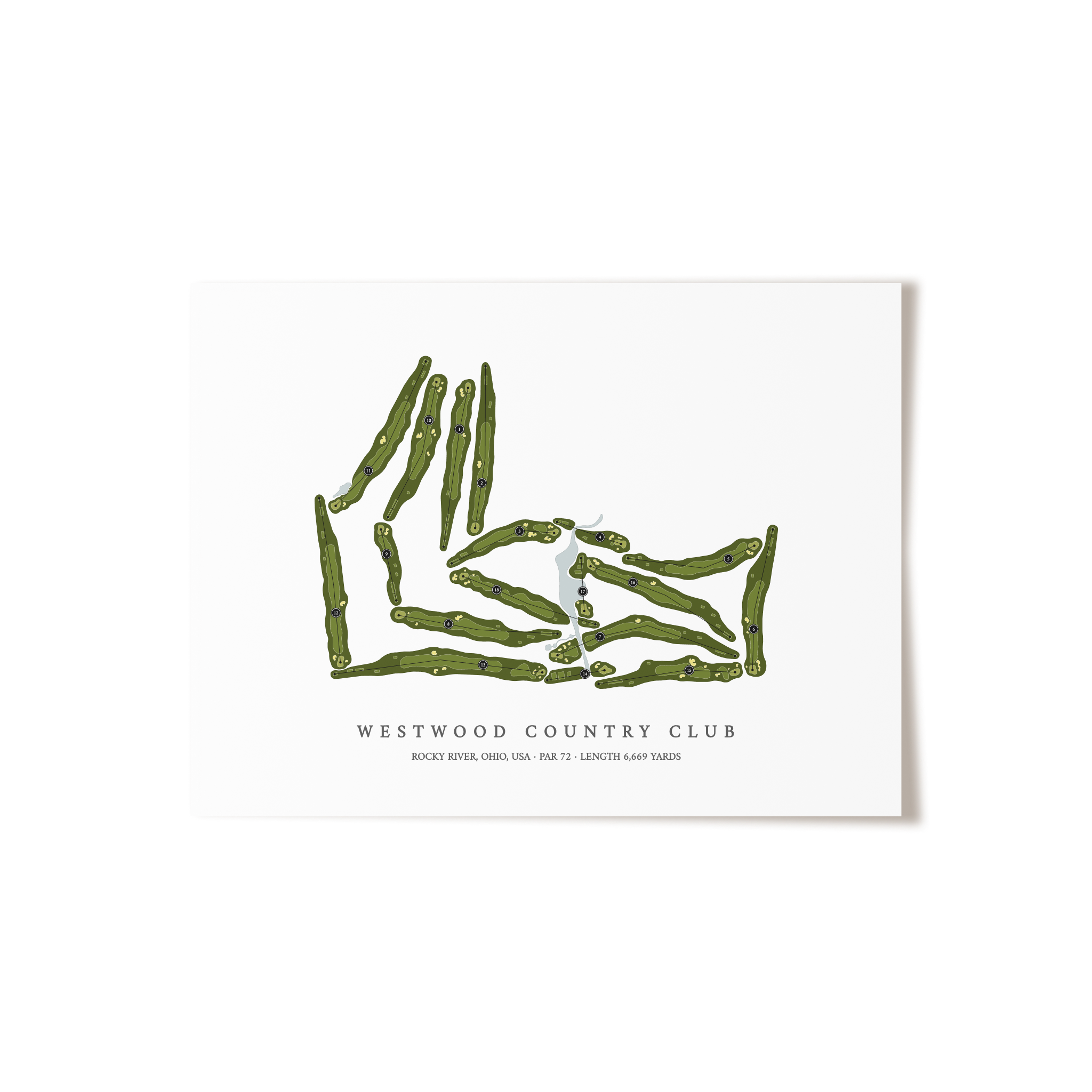 Westwood Country Club  | Golf Course Print | Unframed 