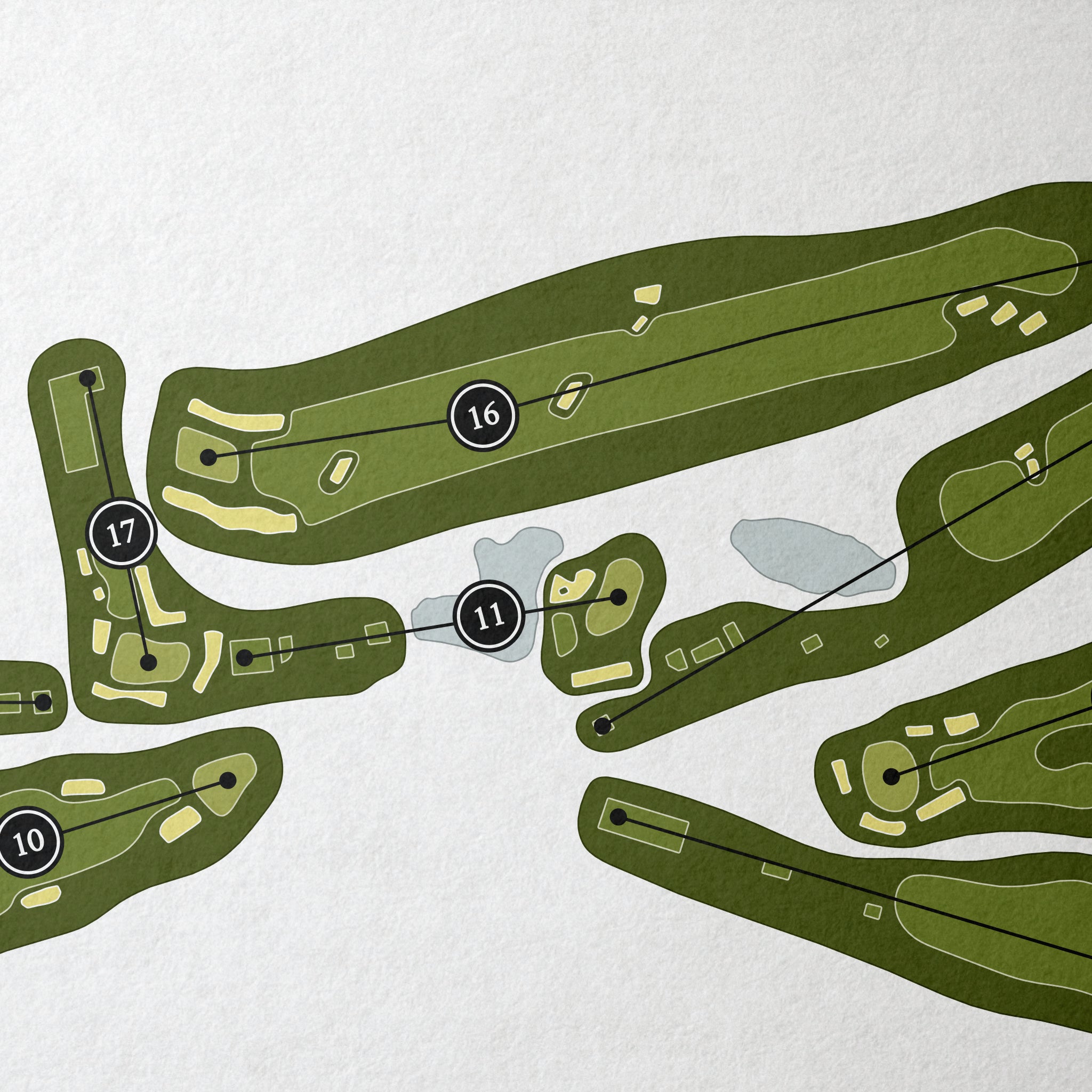 Whippoorwill Club | Golf Course Map | Close Up 