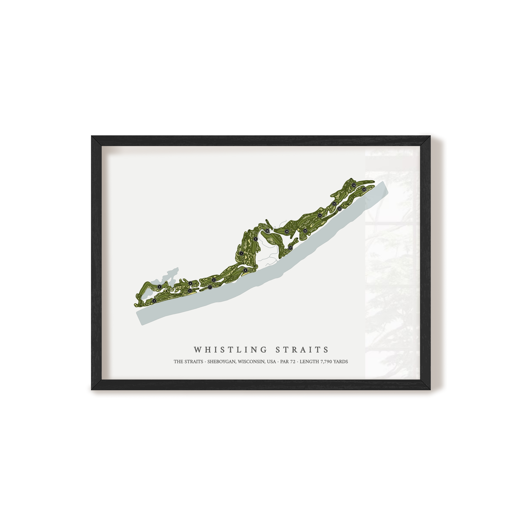 Whistling Straits - The Straits | Golf Course Print | Black Frame 