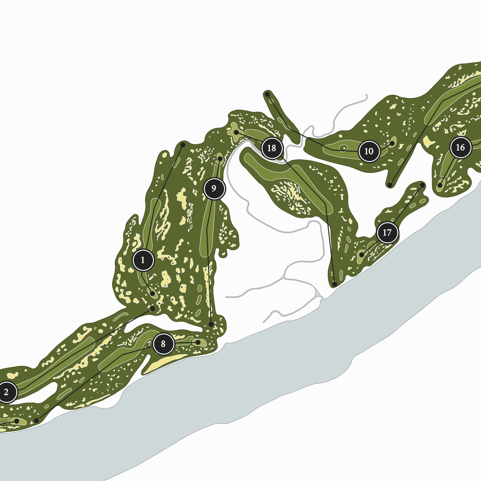 Whistling Straits - The Straits | Golf Course Print | Close Up