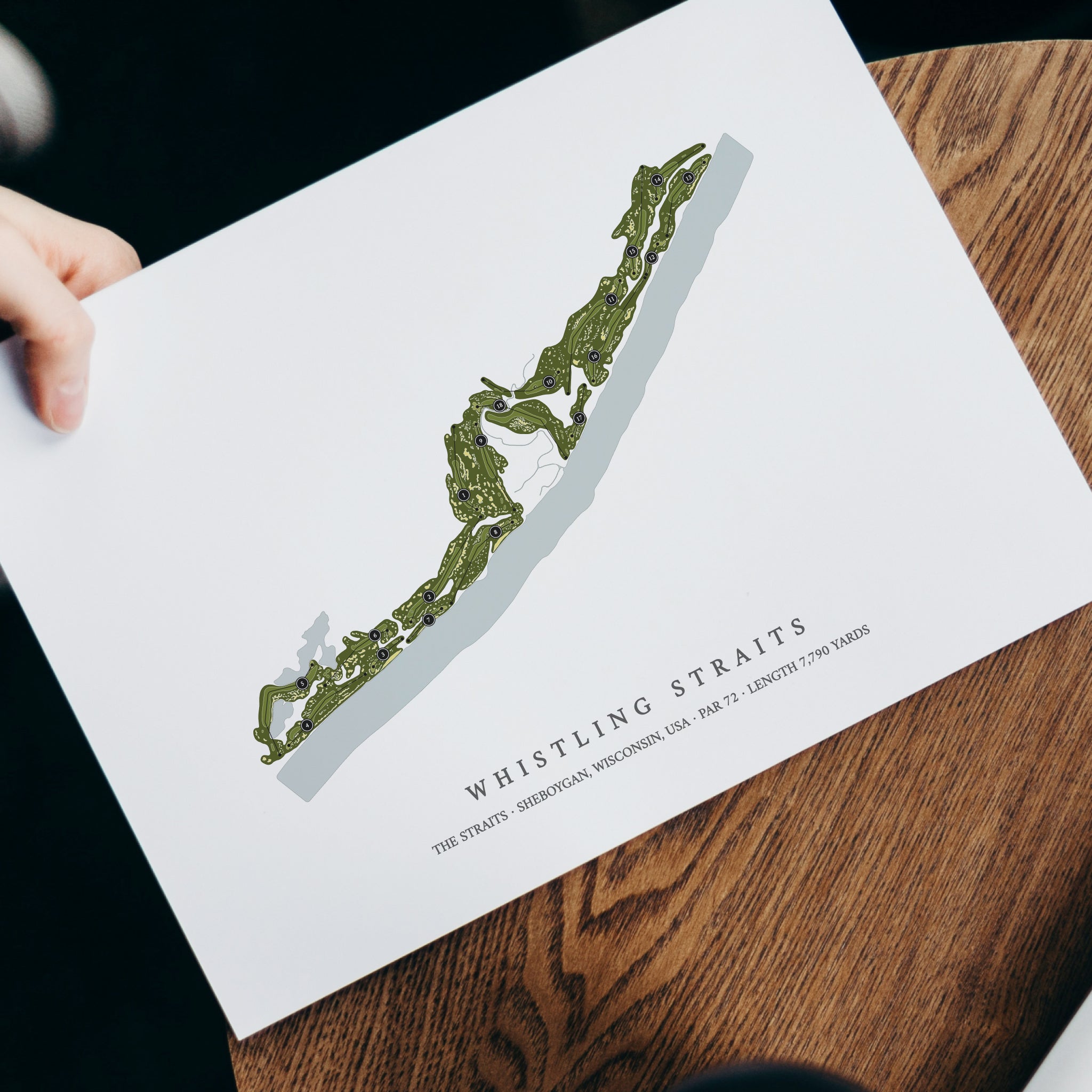 Whistling Straits - The Straits | Golf Course Print | With Laptop 