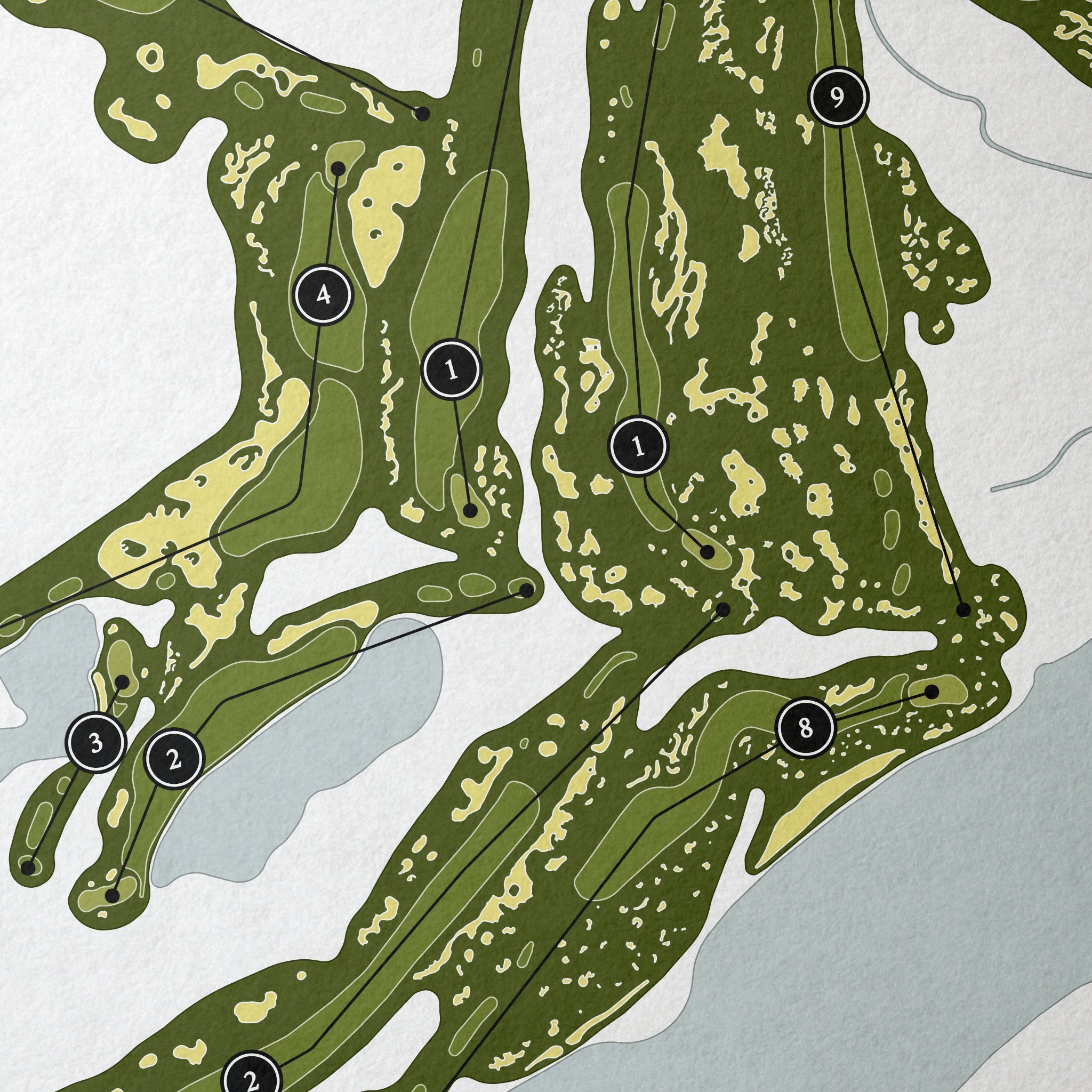 Whistling Straits | Golf Course Print | Close Up 