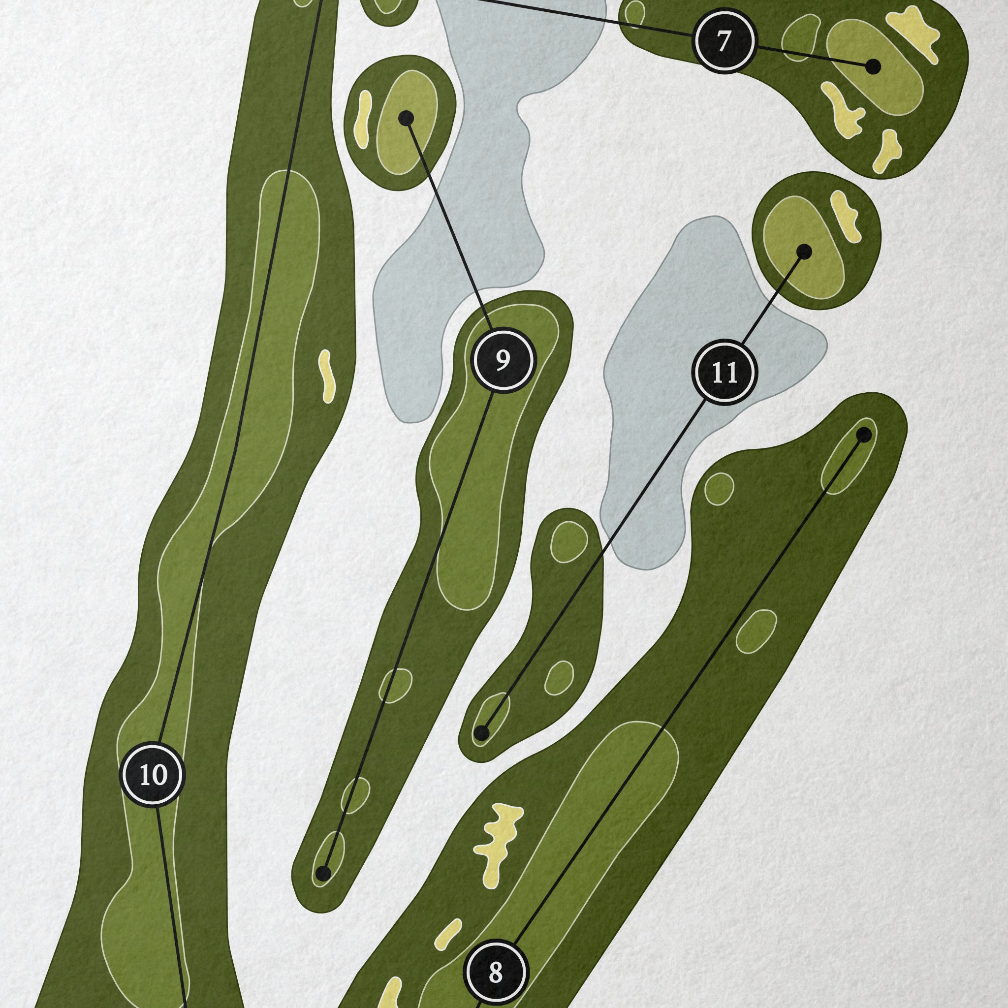 White Cliffs Country Club | Golf Course Map | Close Up 