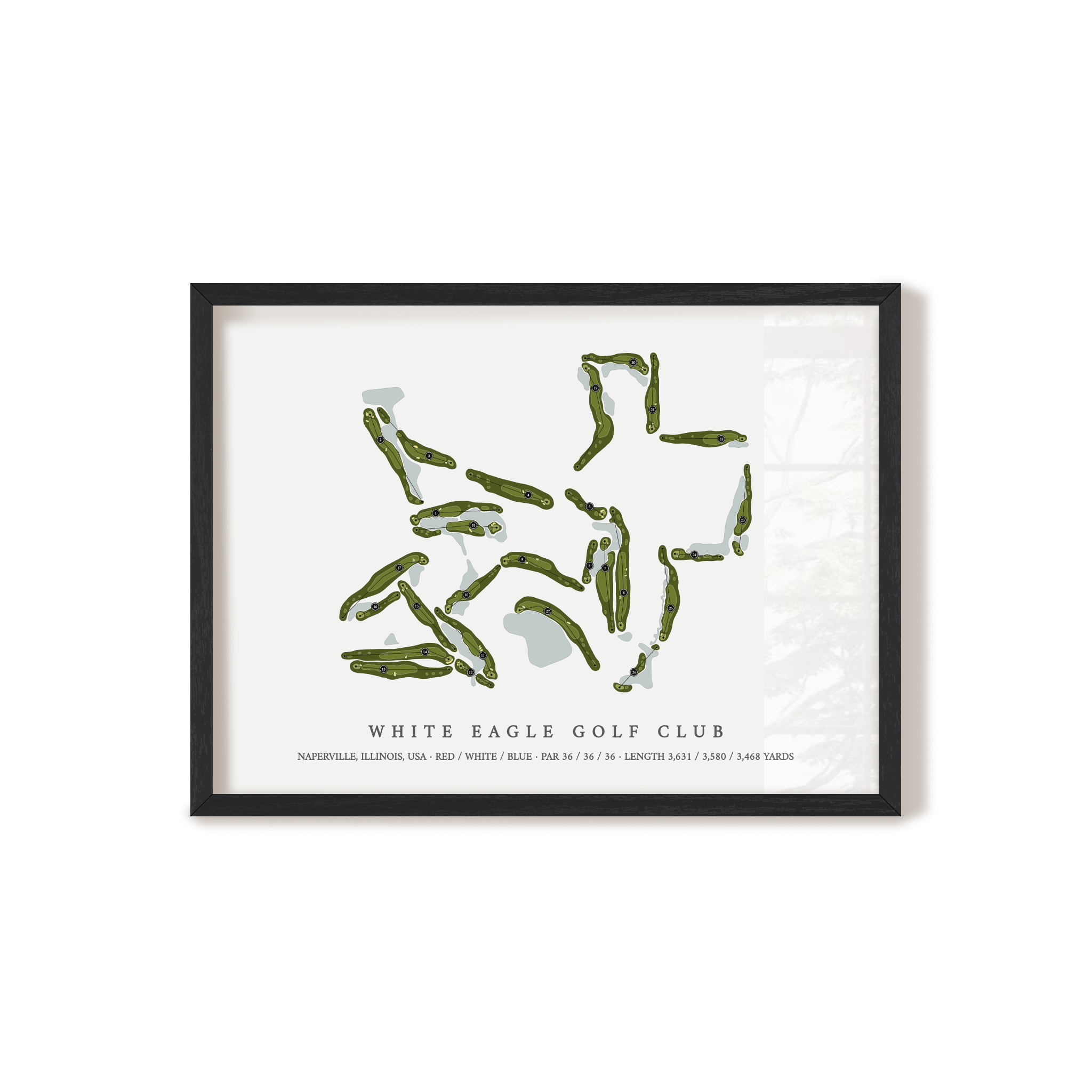 White Eagle Golf Club | Golf Course Print | Black+Frame