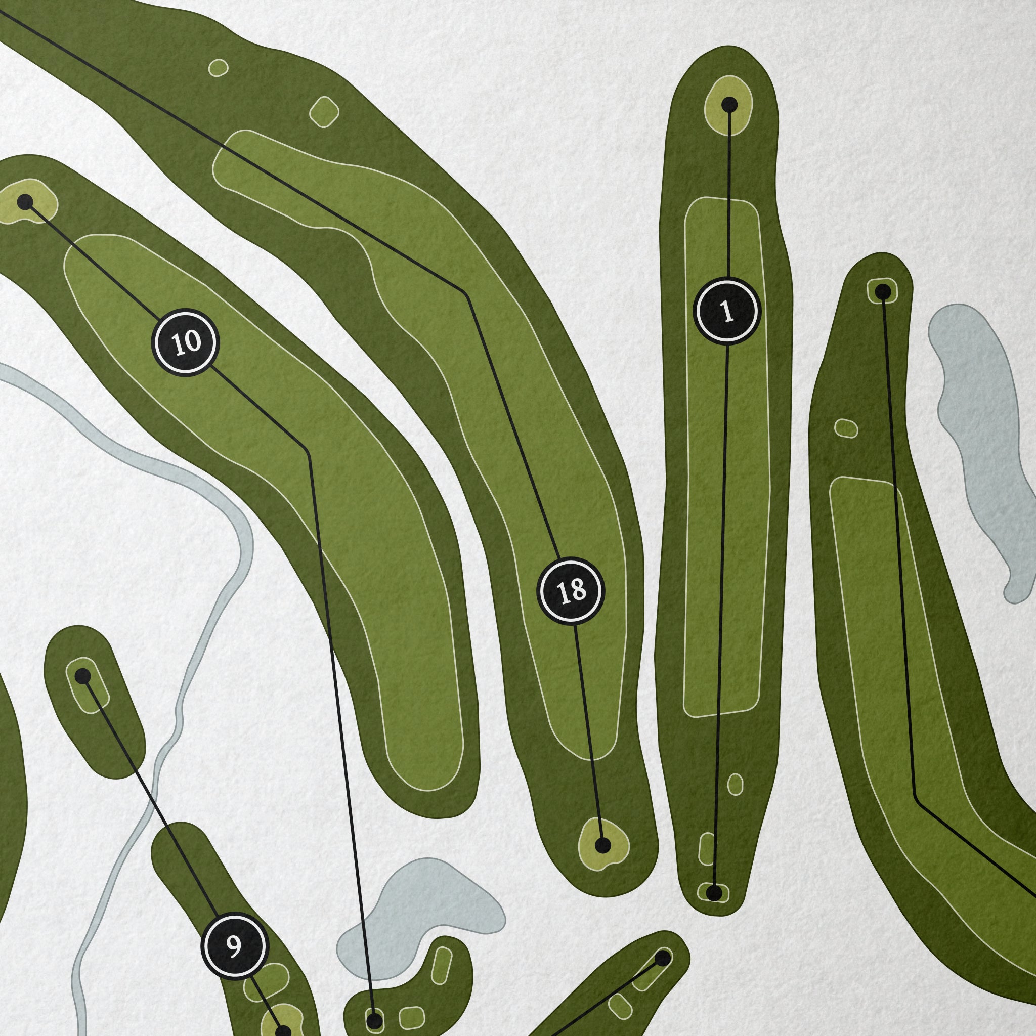 White Oak Golf Course | Golf Course Map | Close Up 