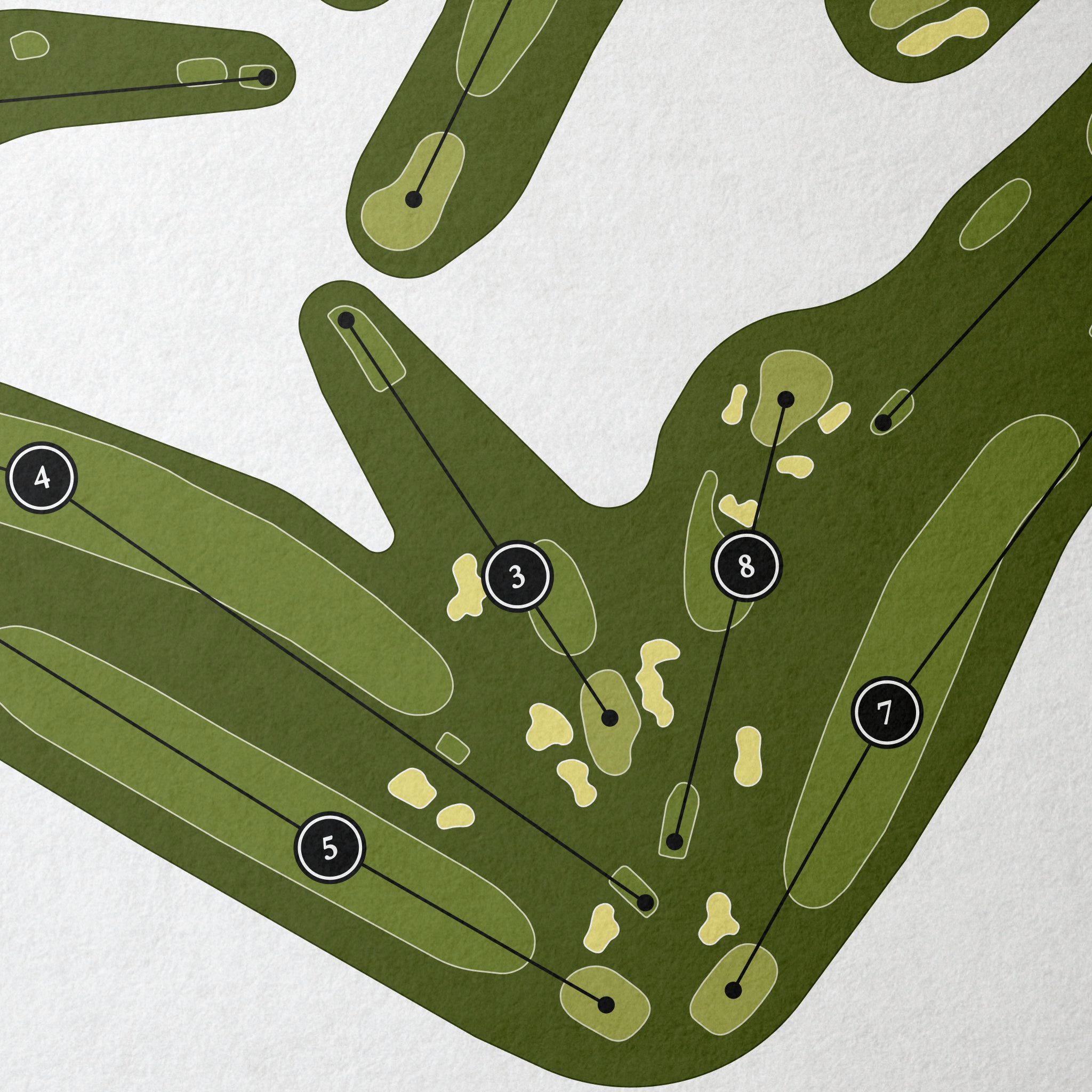 Whiteface Club | Golf Course Map | Close Up 