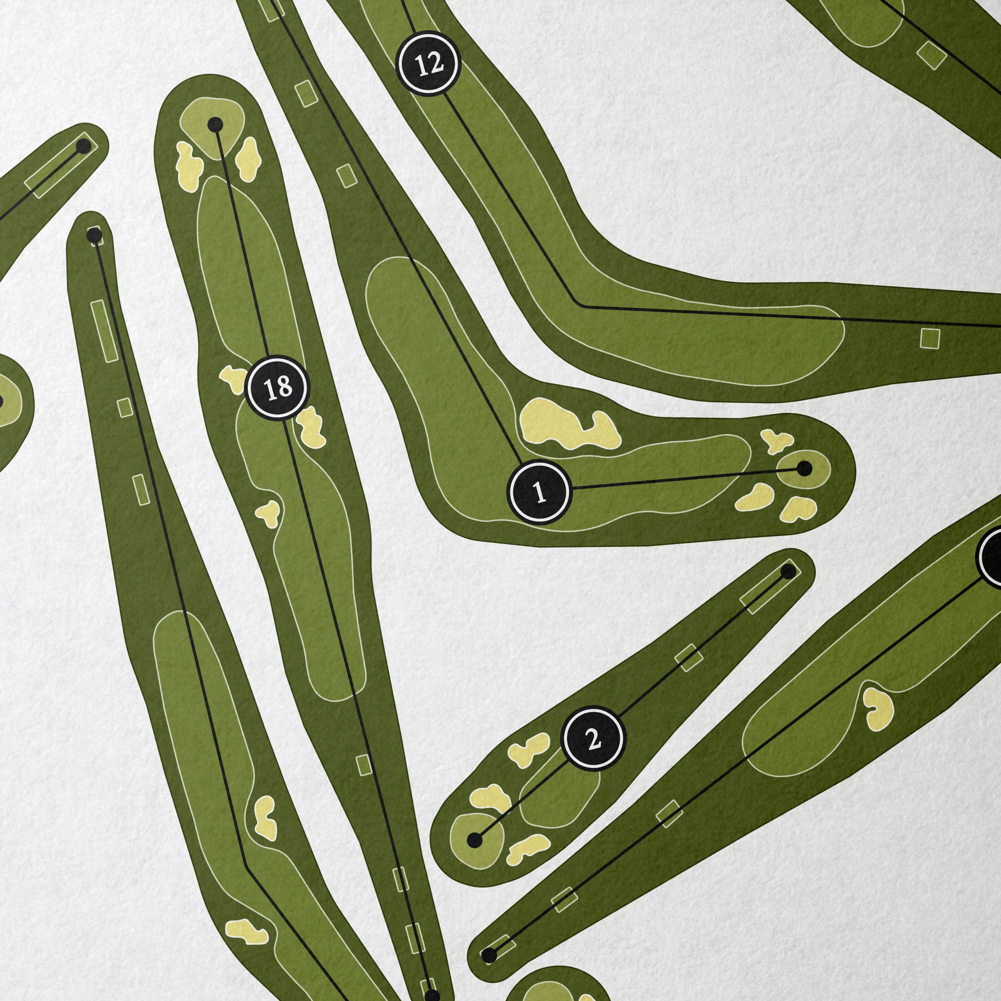 Whitford Country Club | Golf Course Print | Close Up