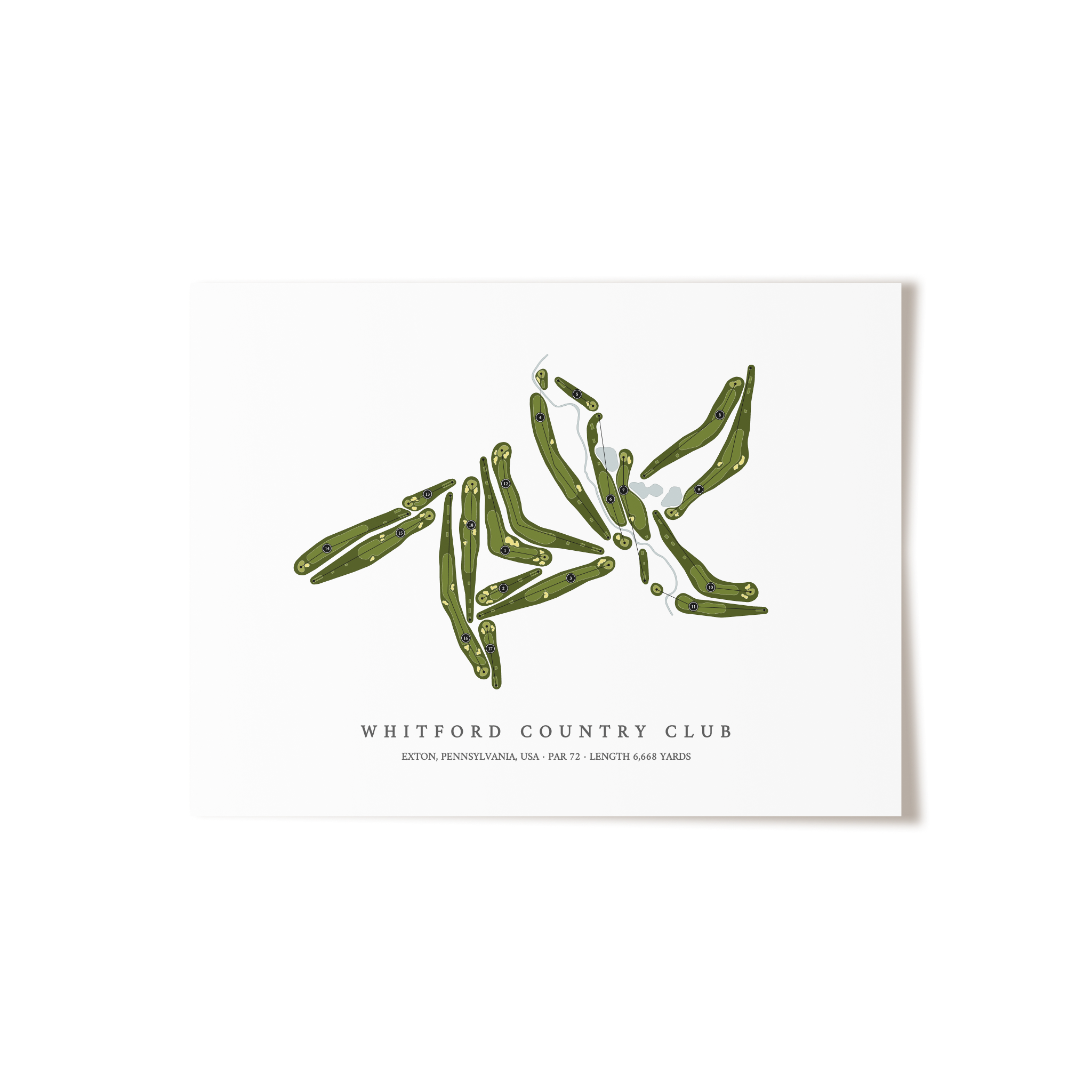 Whitford Country Club | Golf Course Print | Unframed