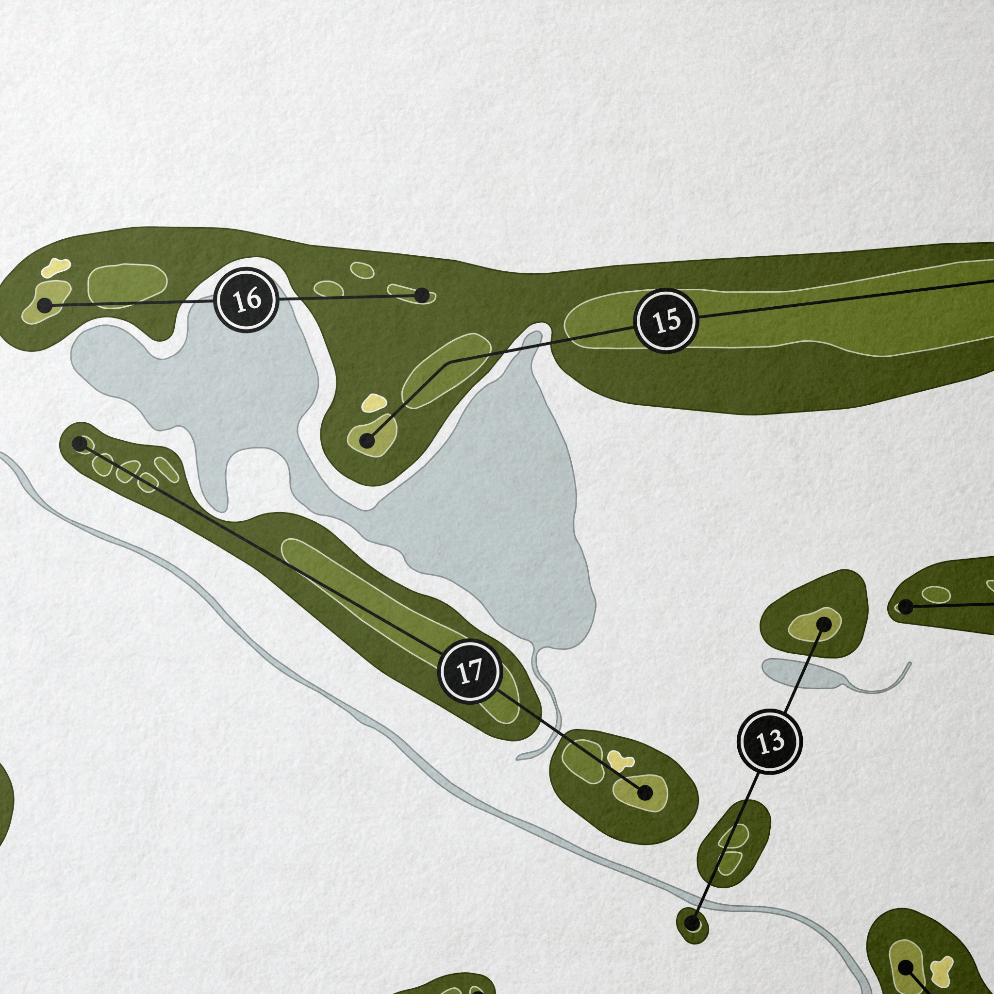 Wildflower Country Club | Golf Course Print | Close Up