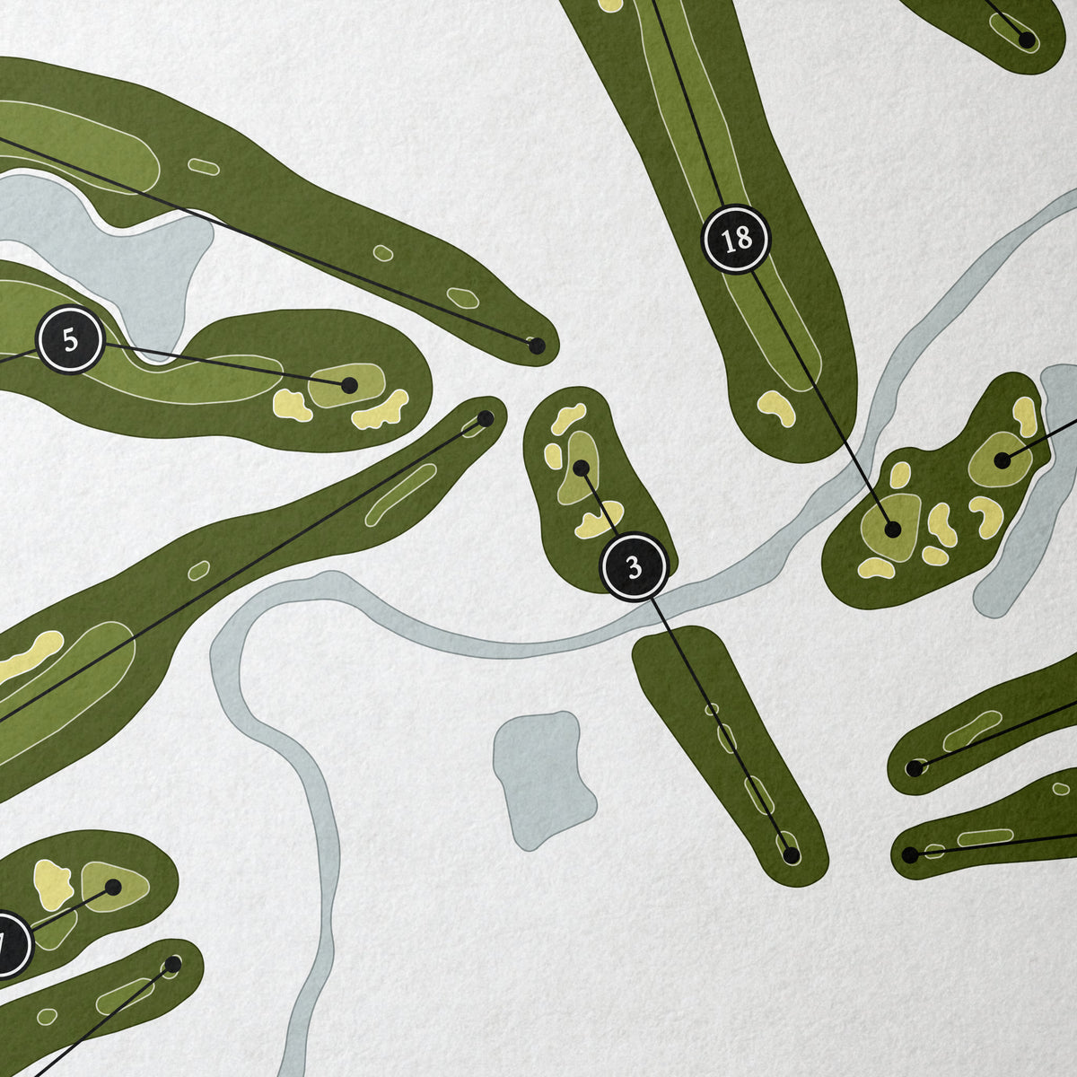 Willow Creek Golf Club | Golf Course Print | Close Up