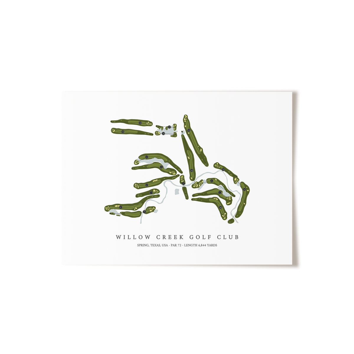 Willow Creek Golf Club | Golf Course Print | Unframed