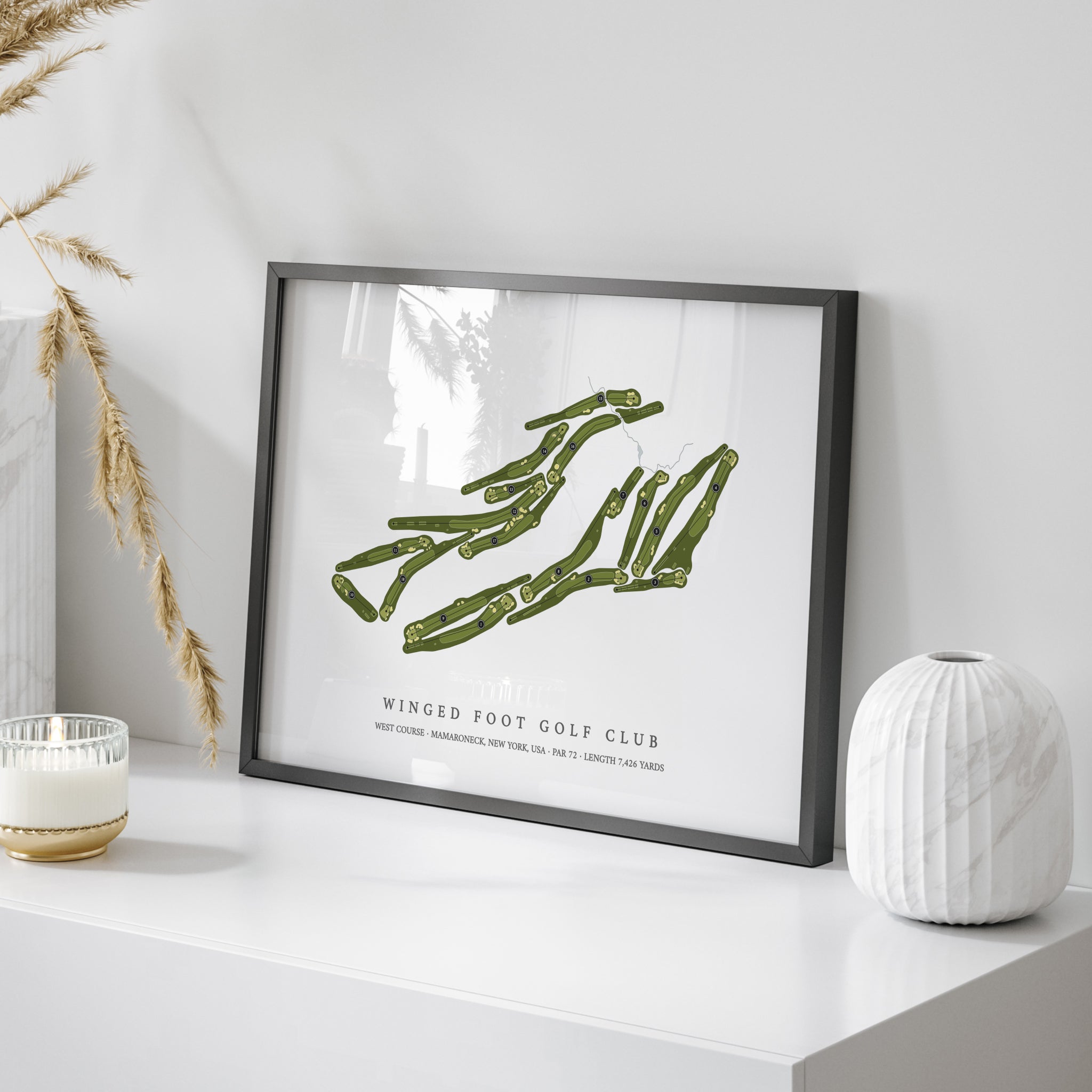 Winged Foot Golf Club - West Course | Golf Course Print | On Table 