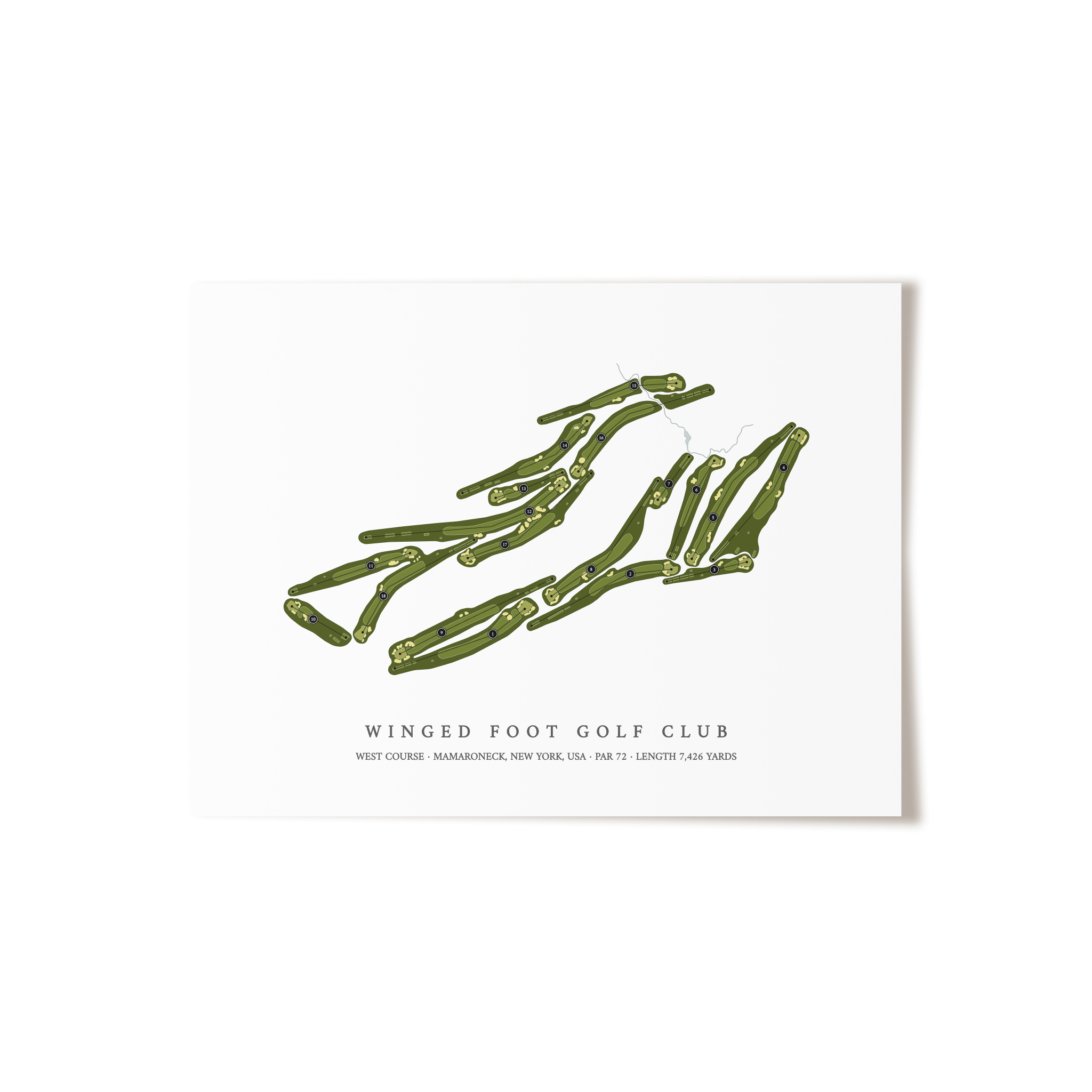 Winged Foot Golf Club - West Course | Golf Course Print | Unframed 