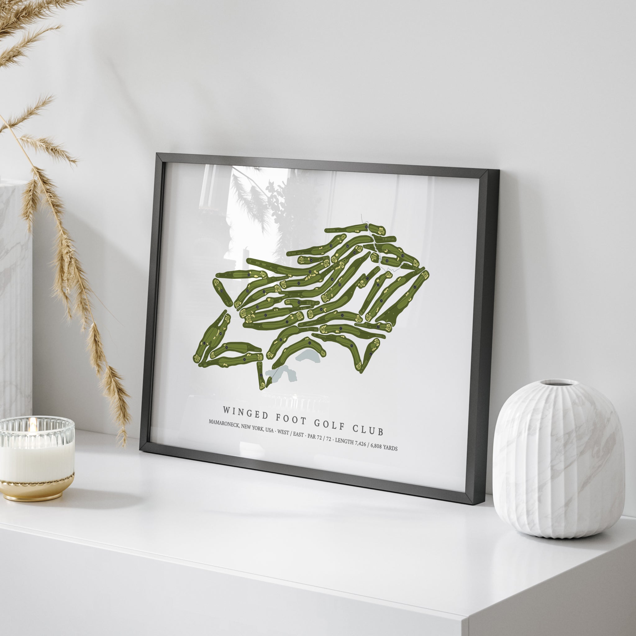 Winged Foot Golf Club | Golf Course Print | On Table 