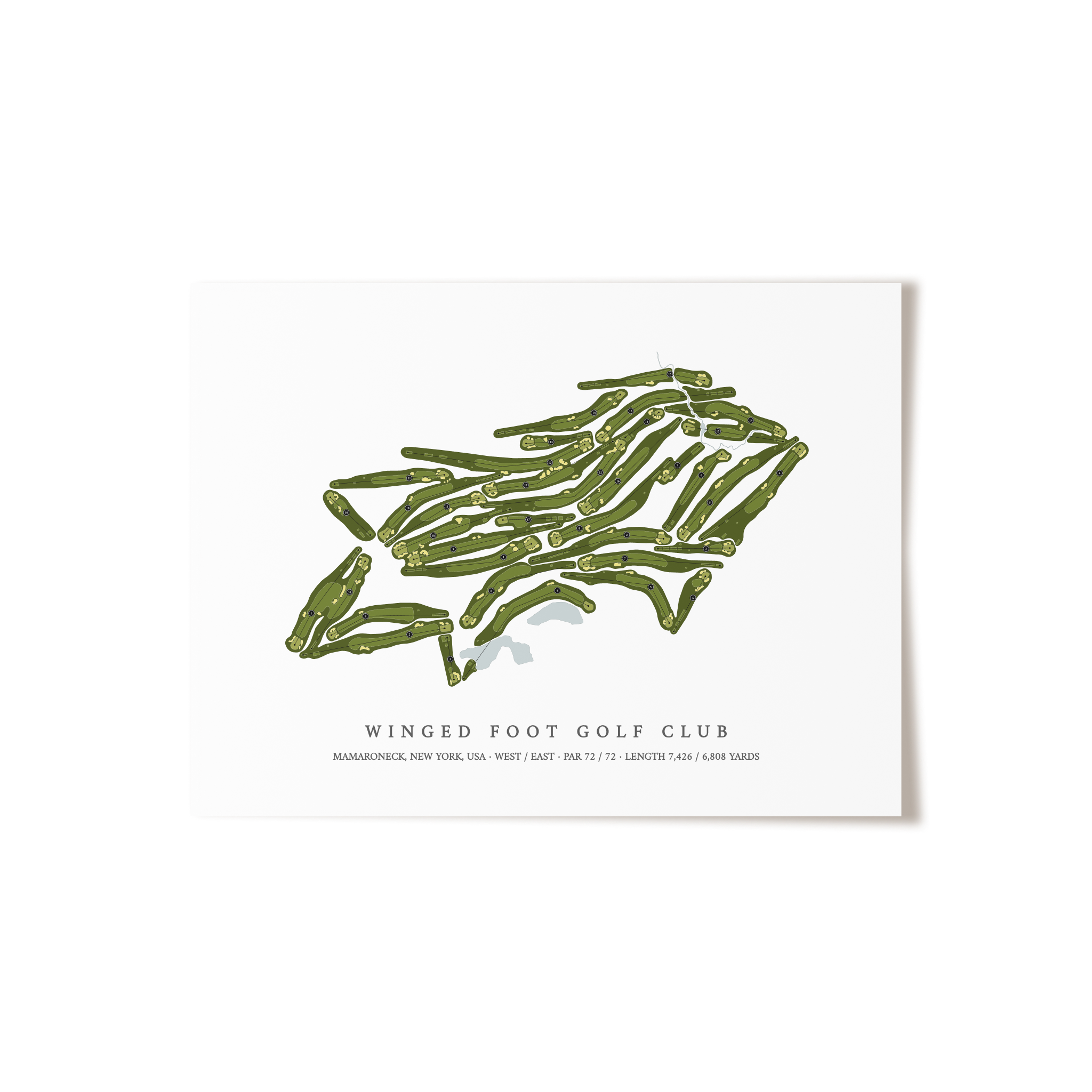 Winged Foot Golf Club  | Golf Course Print | Unframed 