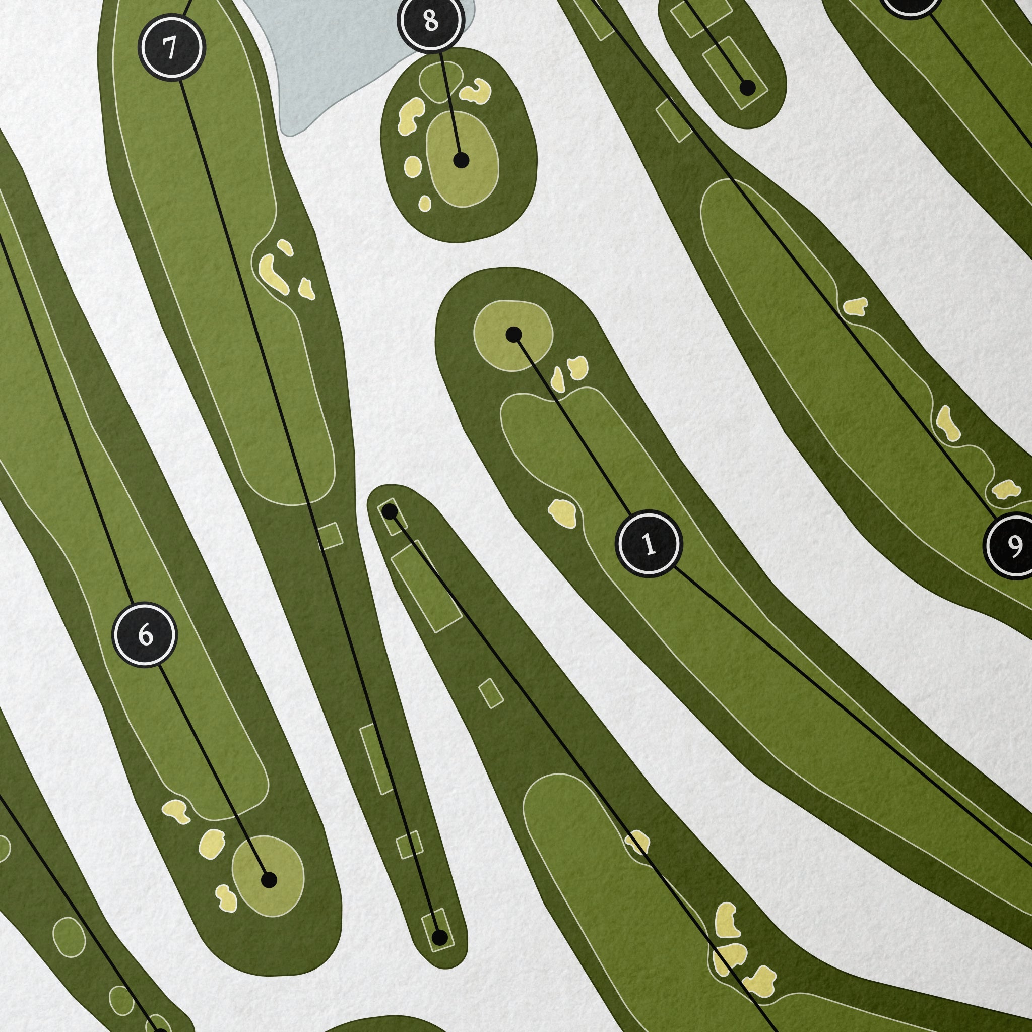 Wisconsin Club | Golf Course Map | Close Up 