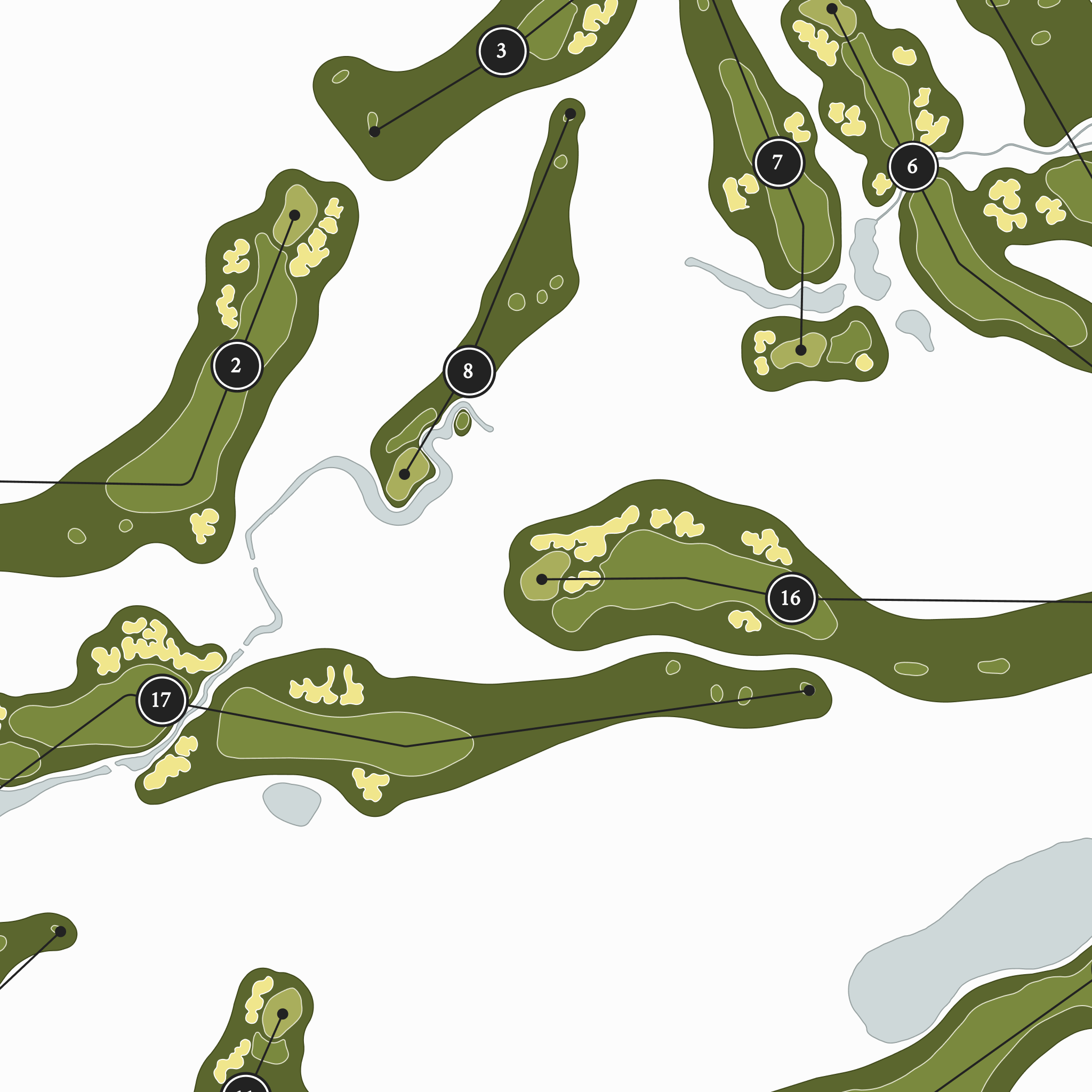 Wolf Creek Golf Club | Golf Course Print | Close Up