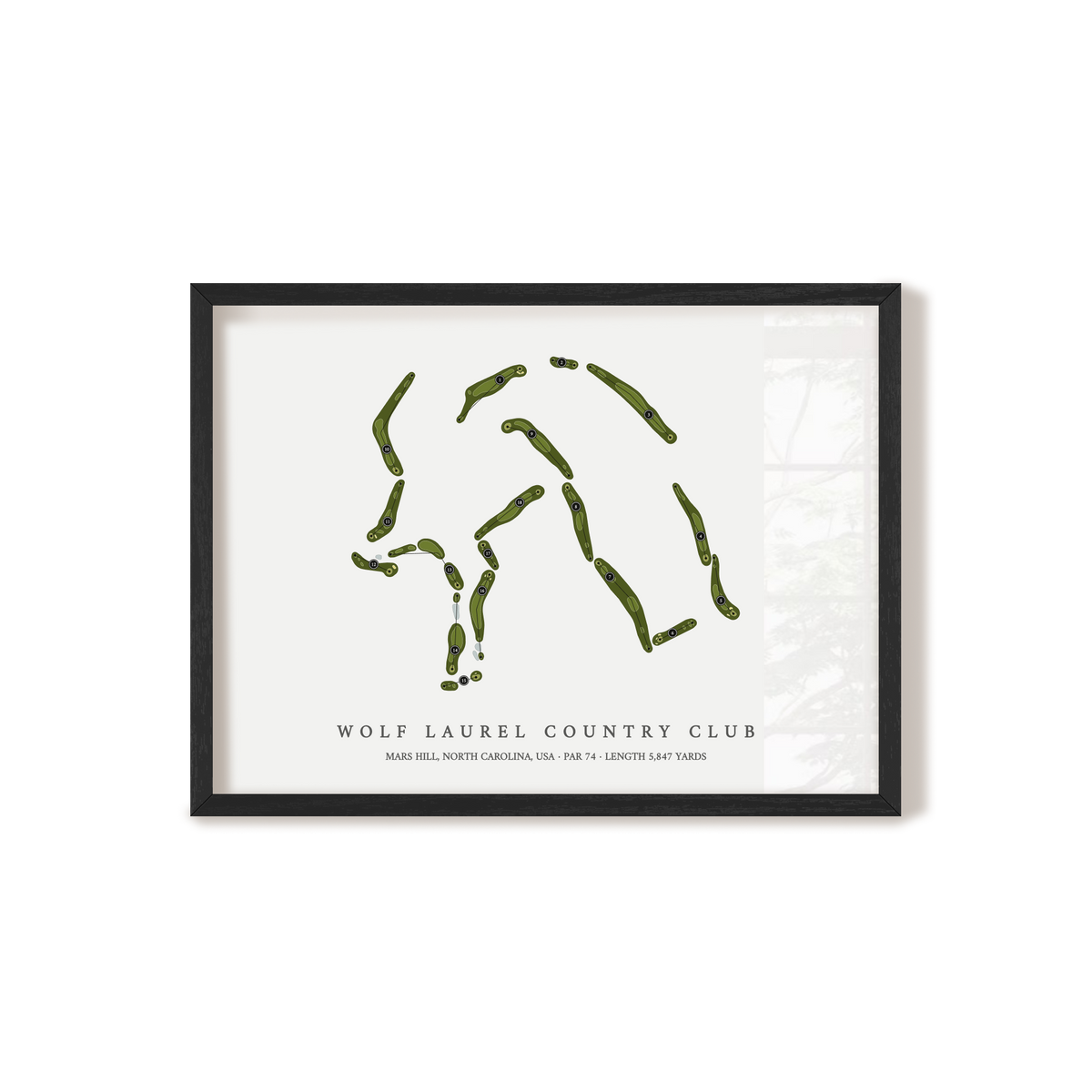 Wolf Laurel Country Club | Golf Course Map | Black Frame