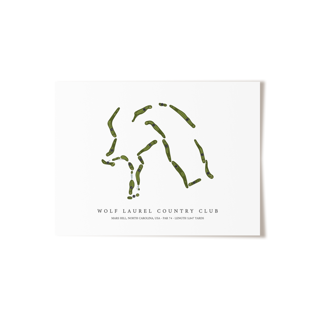 Wolf Laurel Country Club | Golf Course Map | Unframed