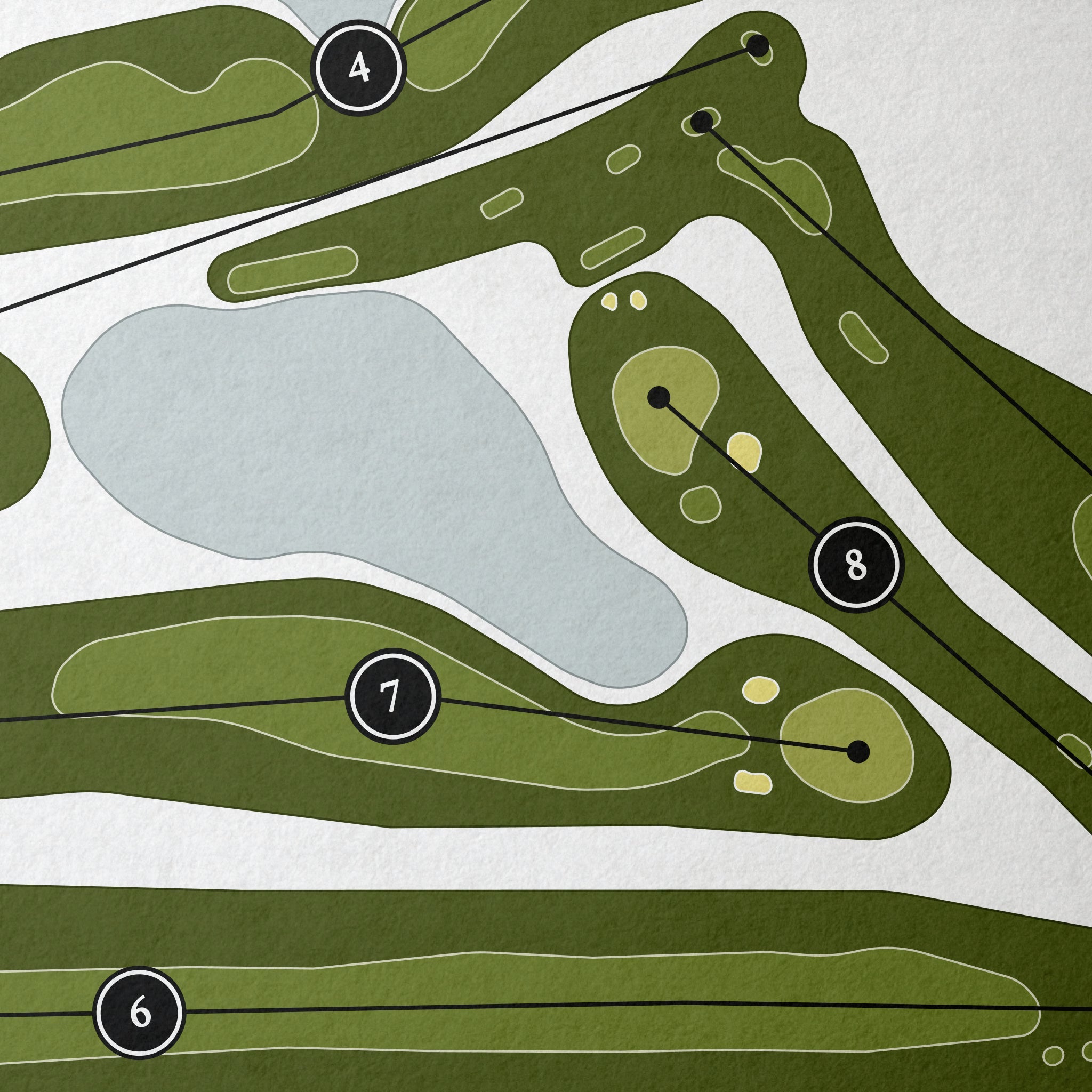 Woodhaven Country Club | Golf Course Map | Close Up 