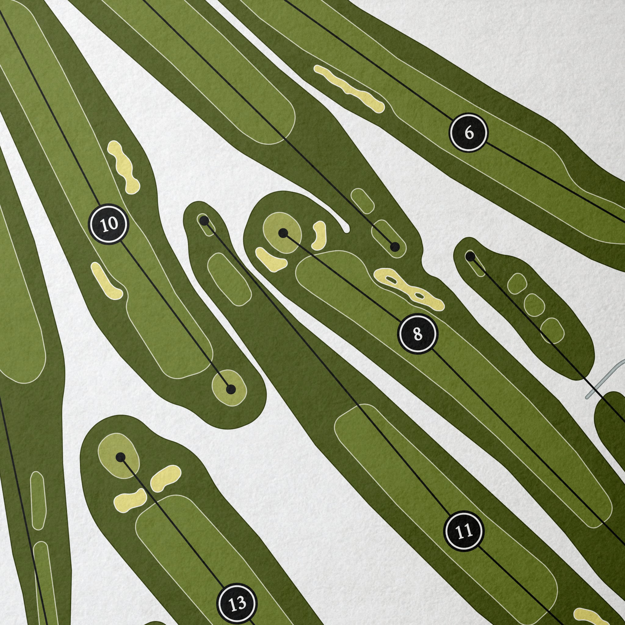 Woodhaven Country Club | Golf Course Map | Close Up 