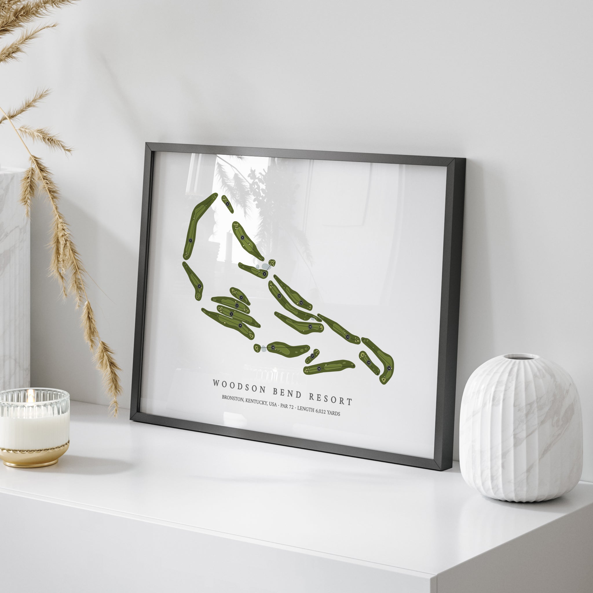 Woodson Bend Resort | Golf Course Print | On Table