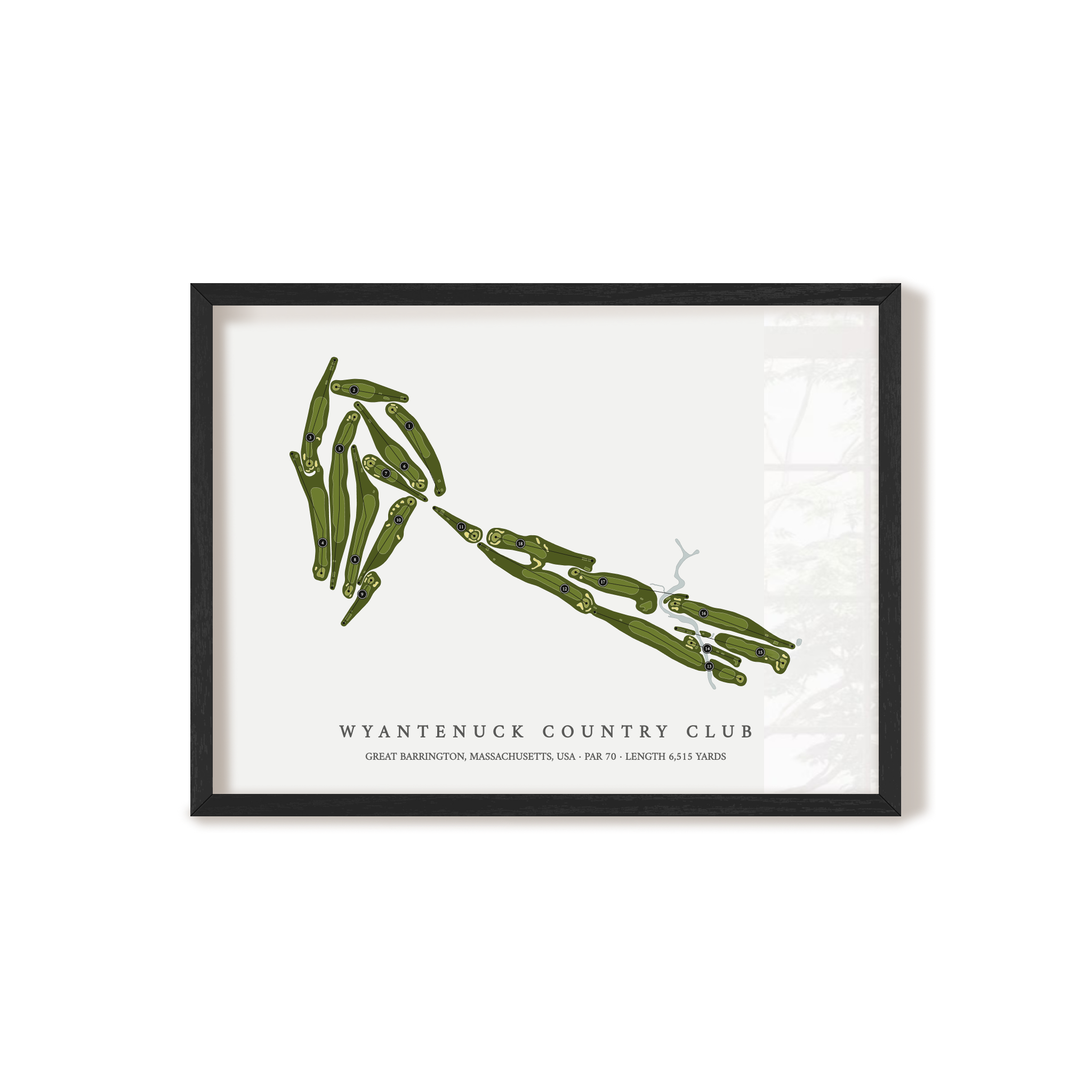 Wyantenuck Country Club | Golf Course Map | Black+Frame 
