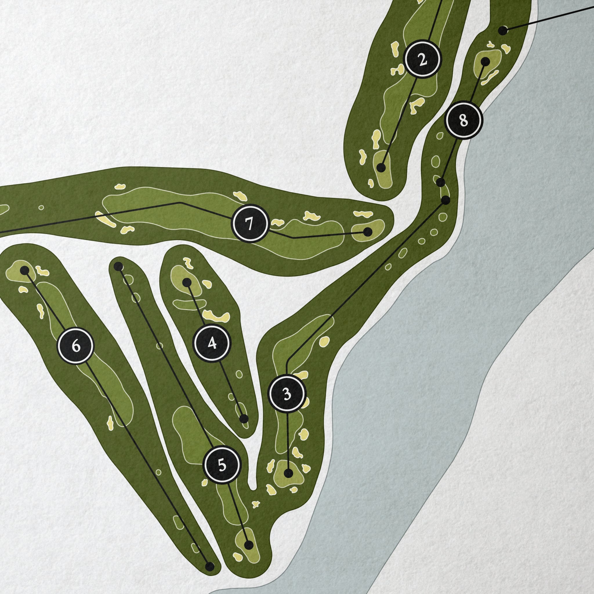 Yas Links Golf Course | Golf Course Print | Close Up 