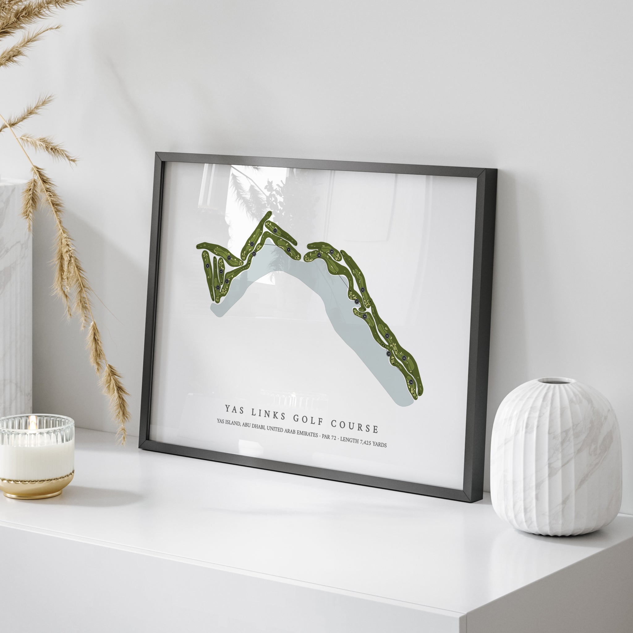 Yas Links Golf Course | Golf Course Print | On Table 