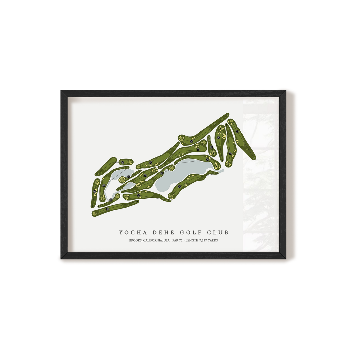 Yocha Dehe Golf Club | Golf Course Map | Black Frame