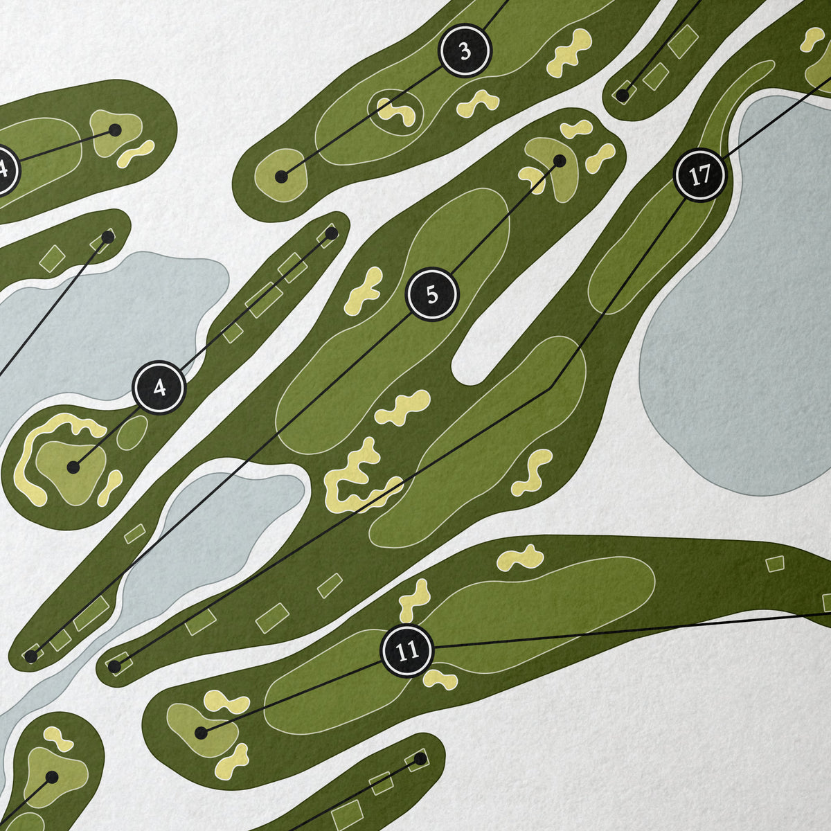 Yocha Dehe Golf Club | Golf Course Map | Close Up