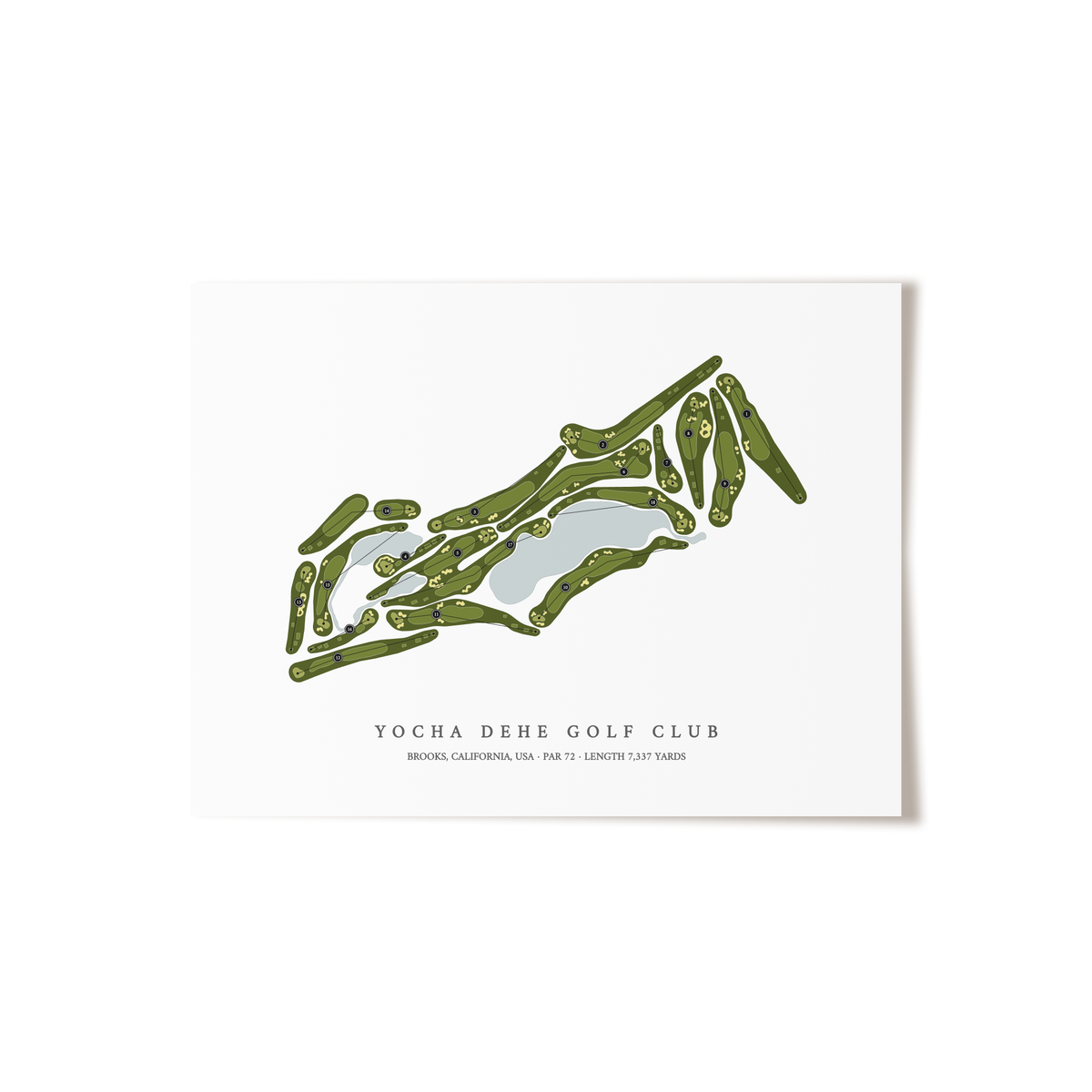 Yocha Dehe Golf Club | Golf Course Map | Unframed