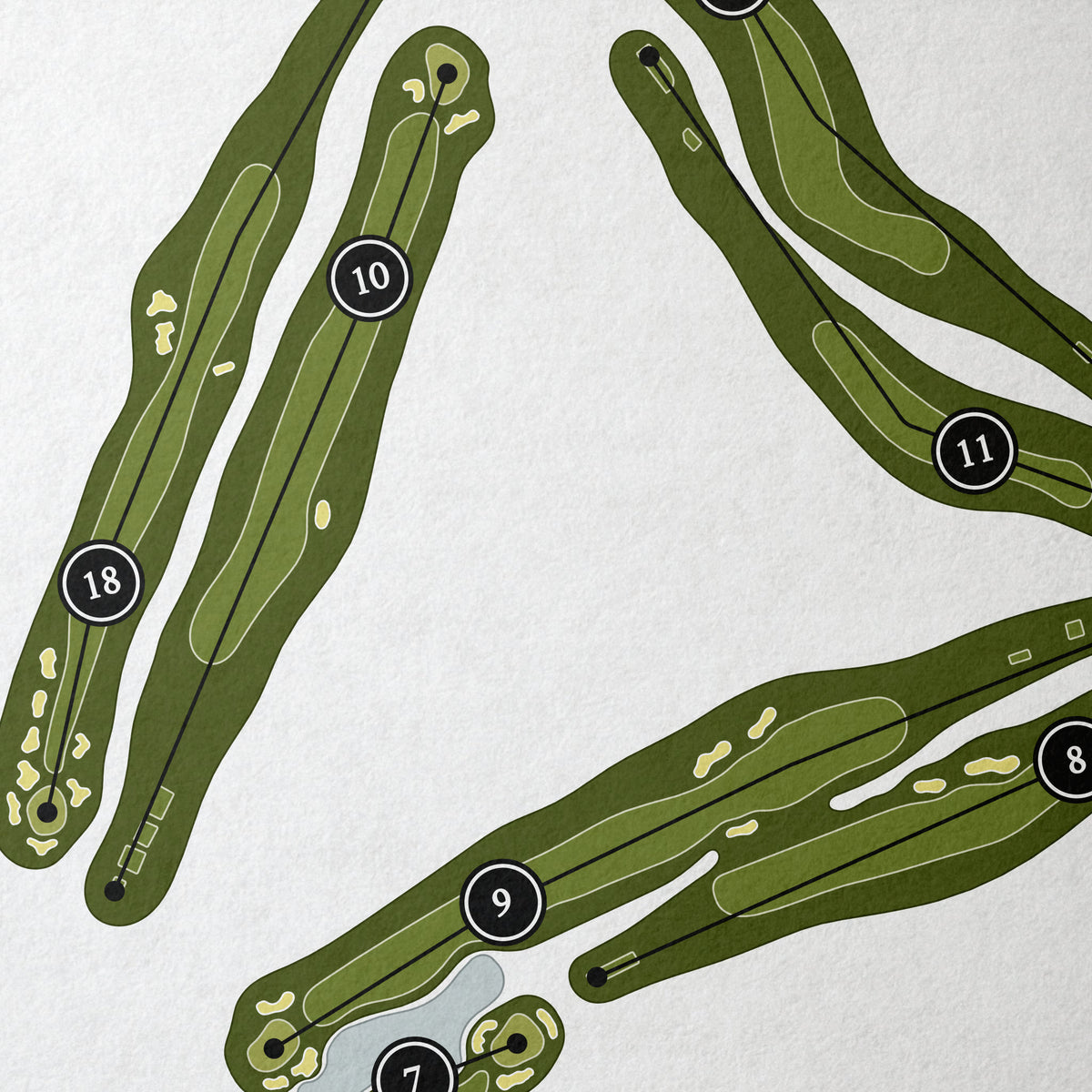 Yorba Linda Country Club | Golf Course Map | Close Up 