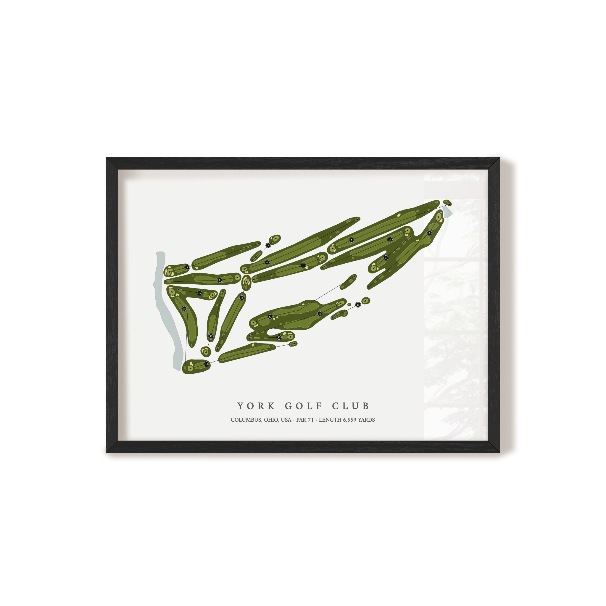York Golf Club | Golf Course Map | Black+Frame 