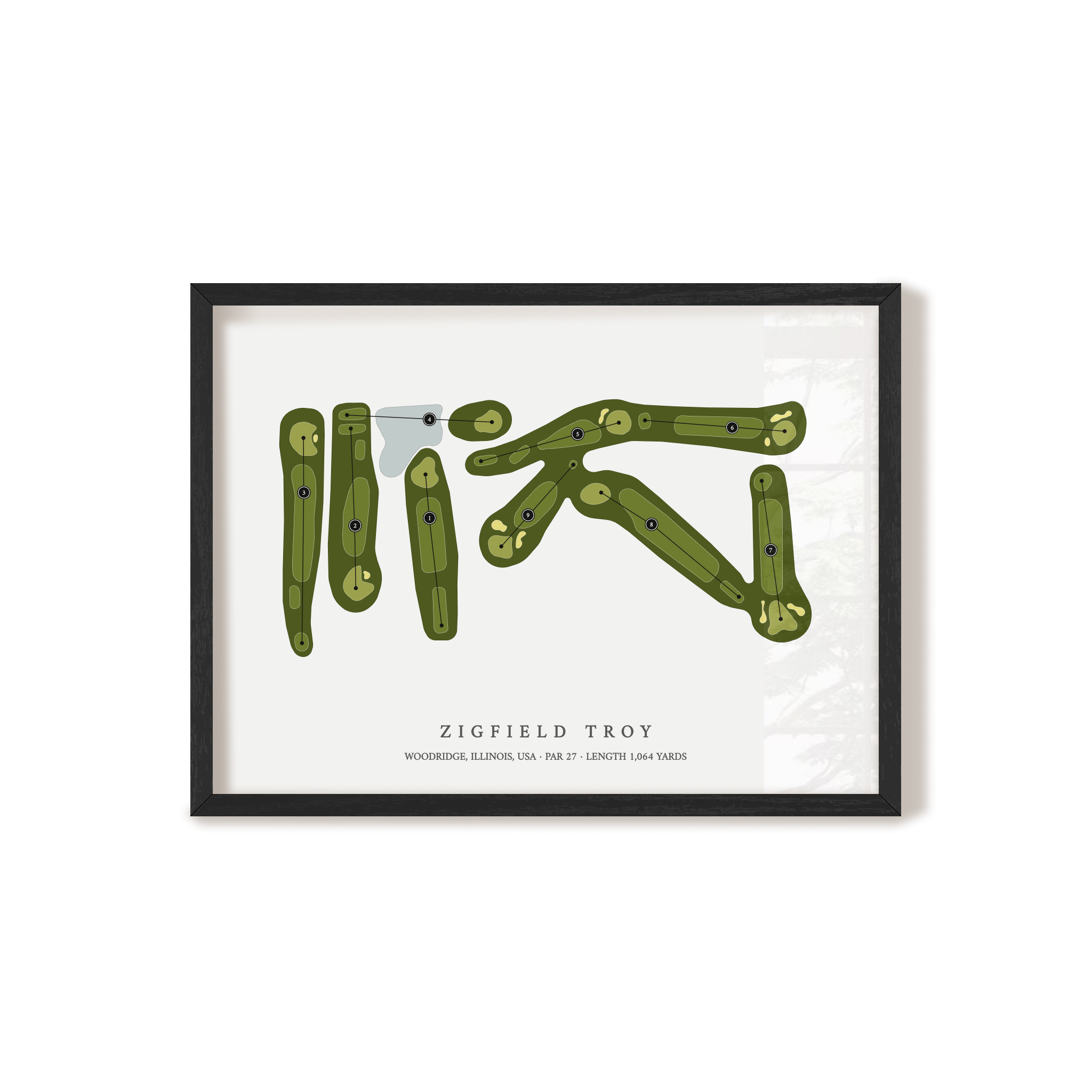 Zigfield Troy | Golf Course Print | Black+Frame