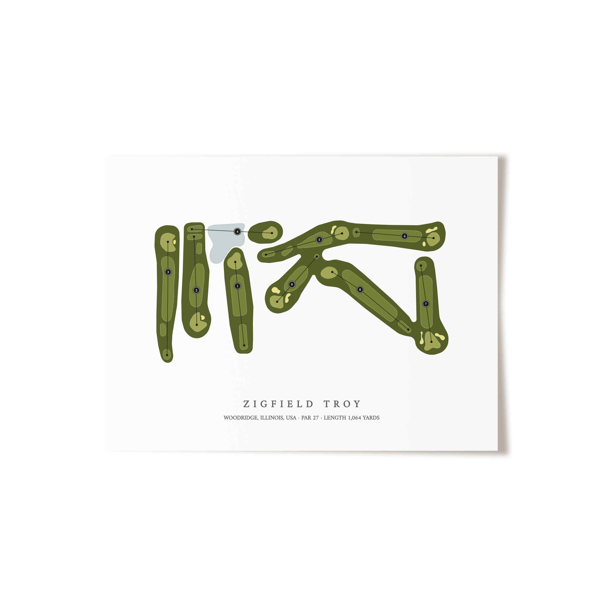 Zigfield Troy | Golf Course Print | Unframed