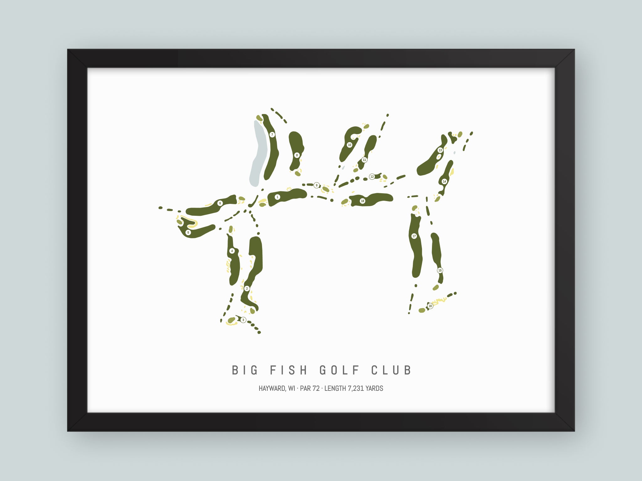 Big-Fish-Golf-Club-WI--Black-Frame-24x18-With-Hole-Numbers