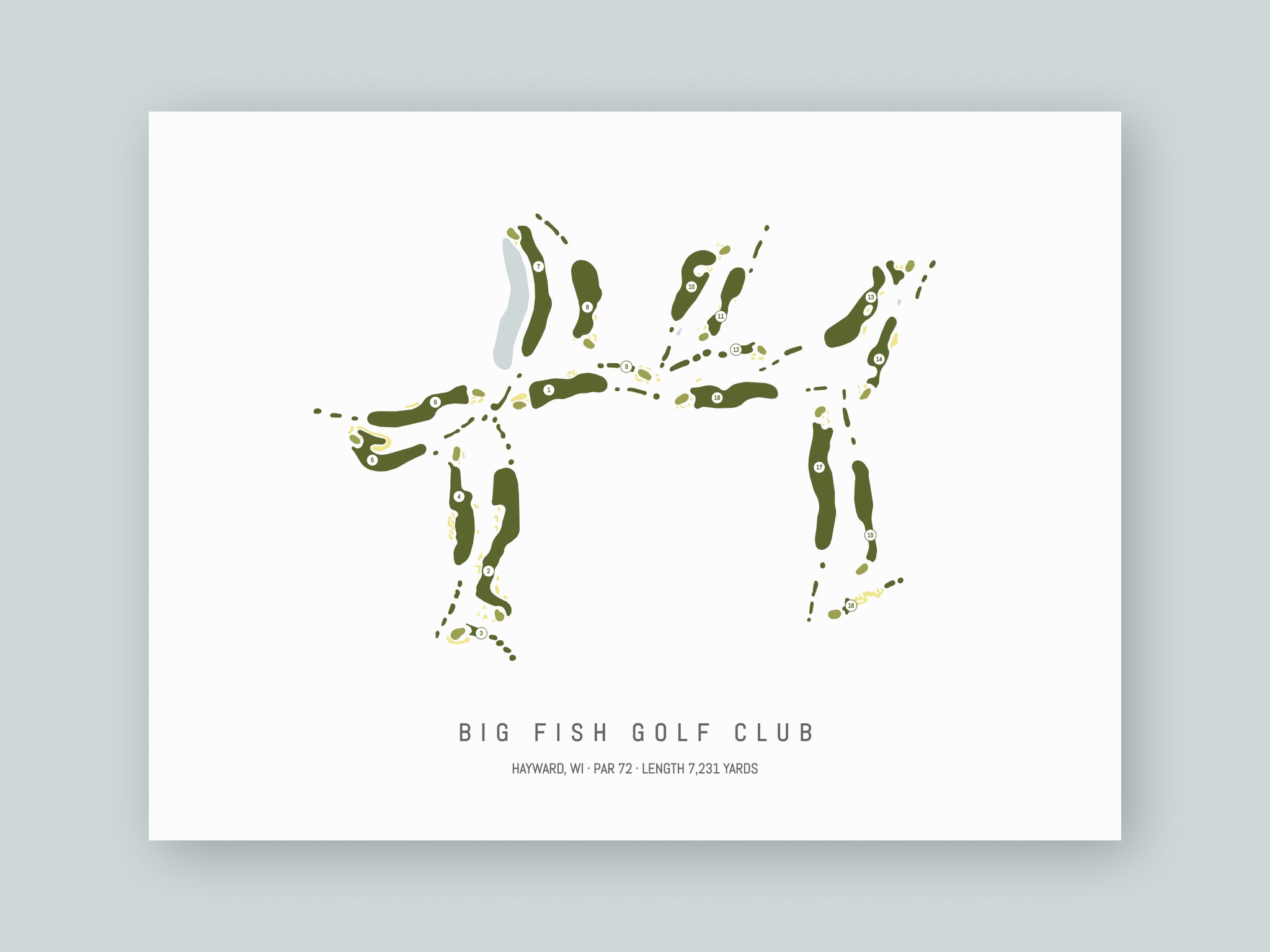 Big-Fish-Golf-Club-WI--Unframed-24x18-With-Hole-Numbers