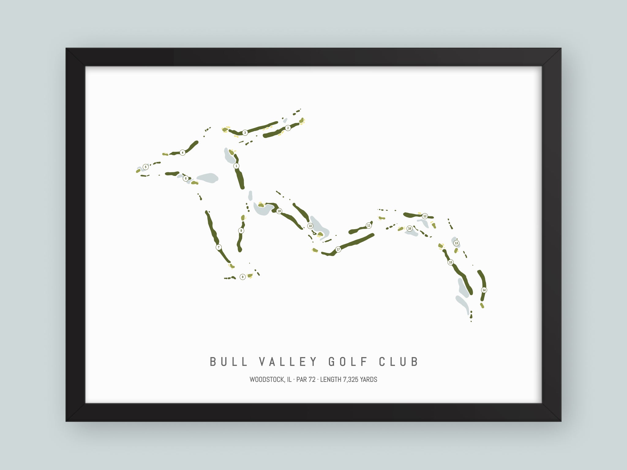Bull-Valley-Golf-Club-IL--Black-Frame-24x18-With-Hole-Numbers