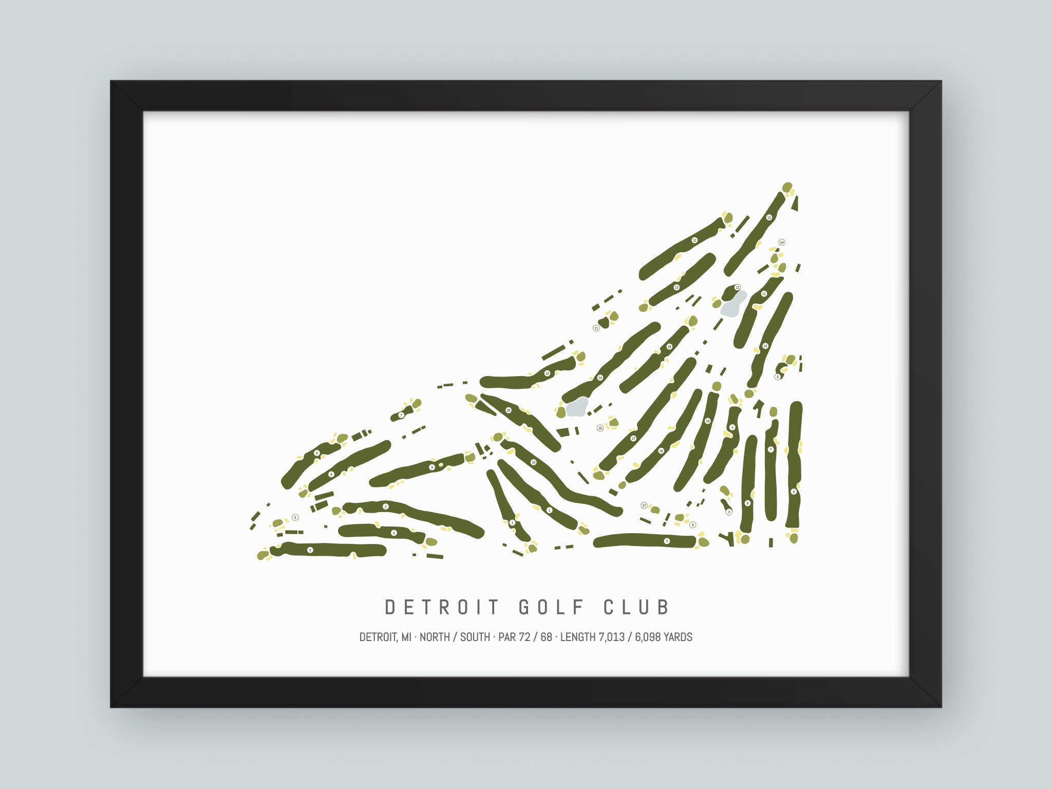 Detroit-Golf-Club-MI--Black-Frame-24x18-With-Hole-Numbers