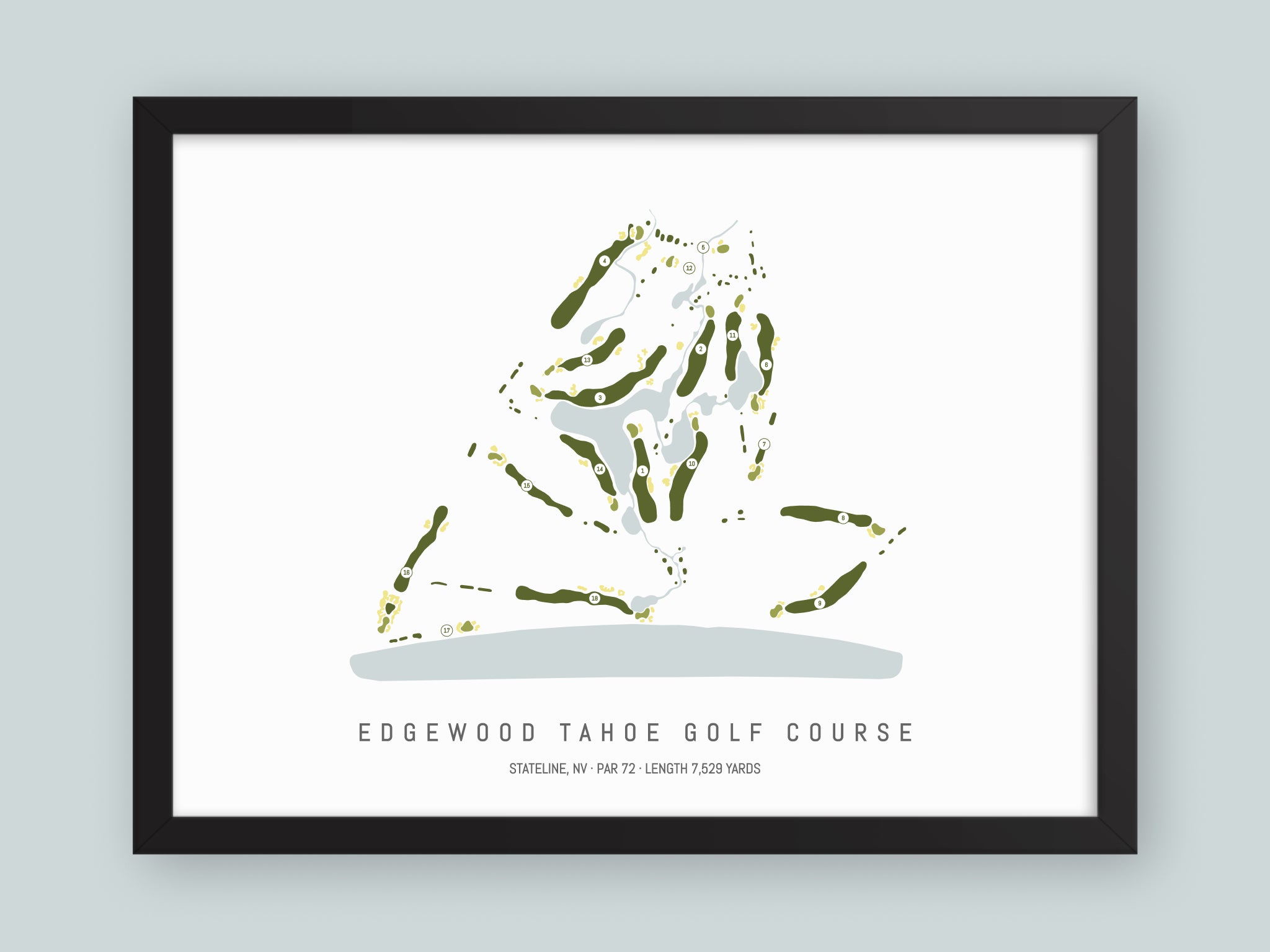 Edgewood-Tahoe-Golf-Course-NV--Black-Frame-24x18-With-Hole-Numbers