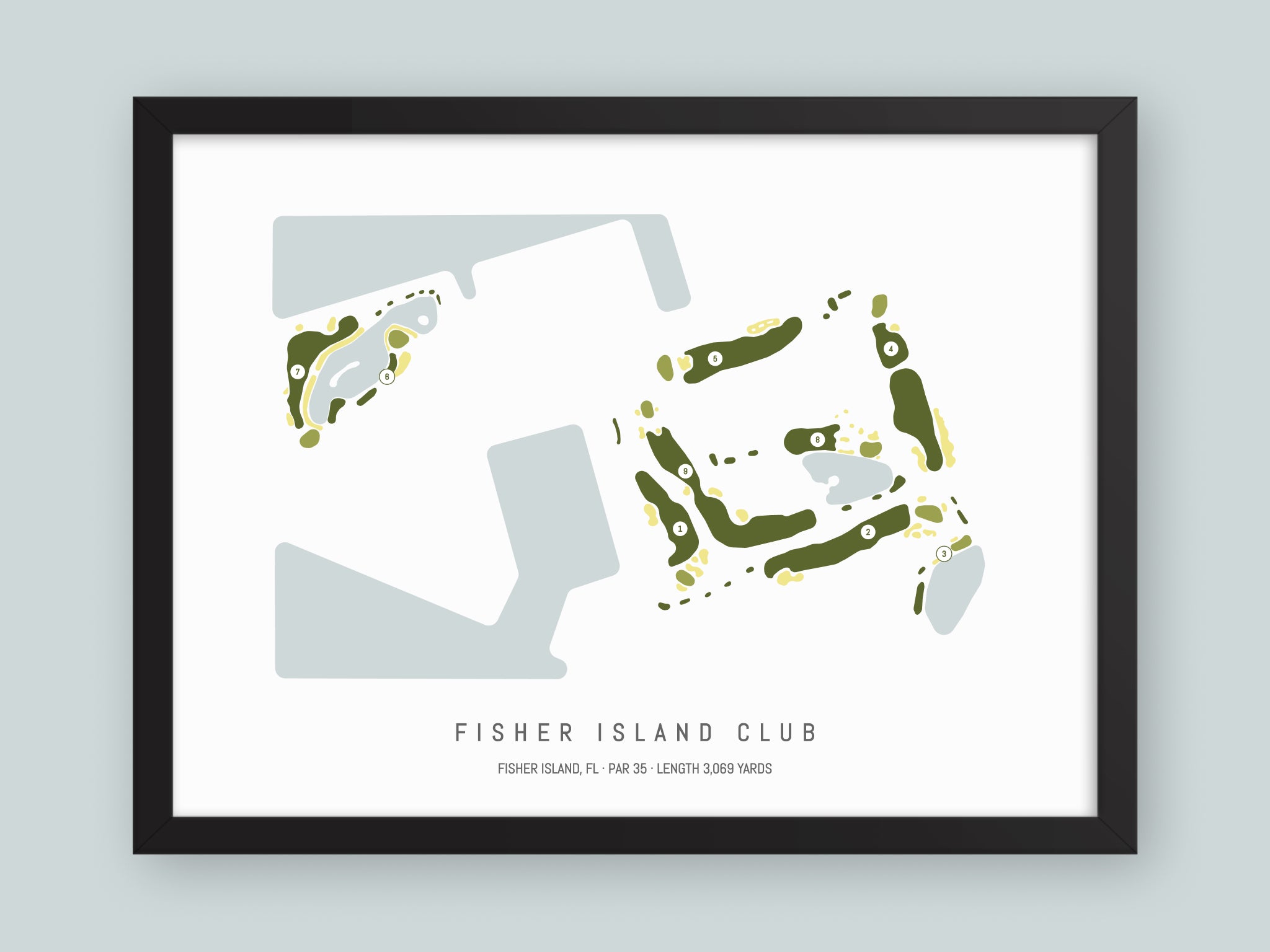 Fisher-Island-Club-FL--Black-Frame-24x18-With-Hole-Numbers