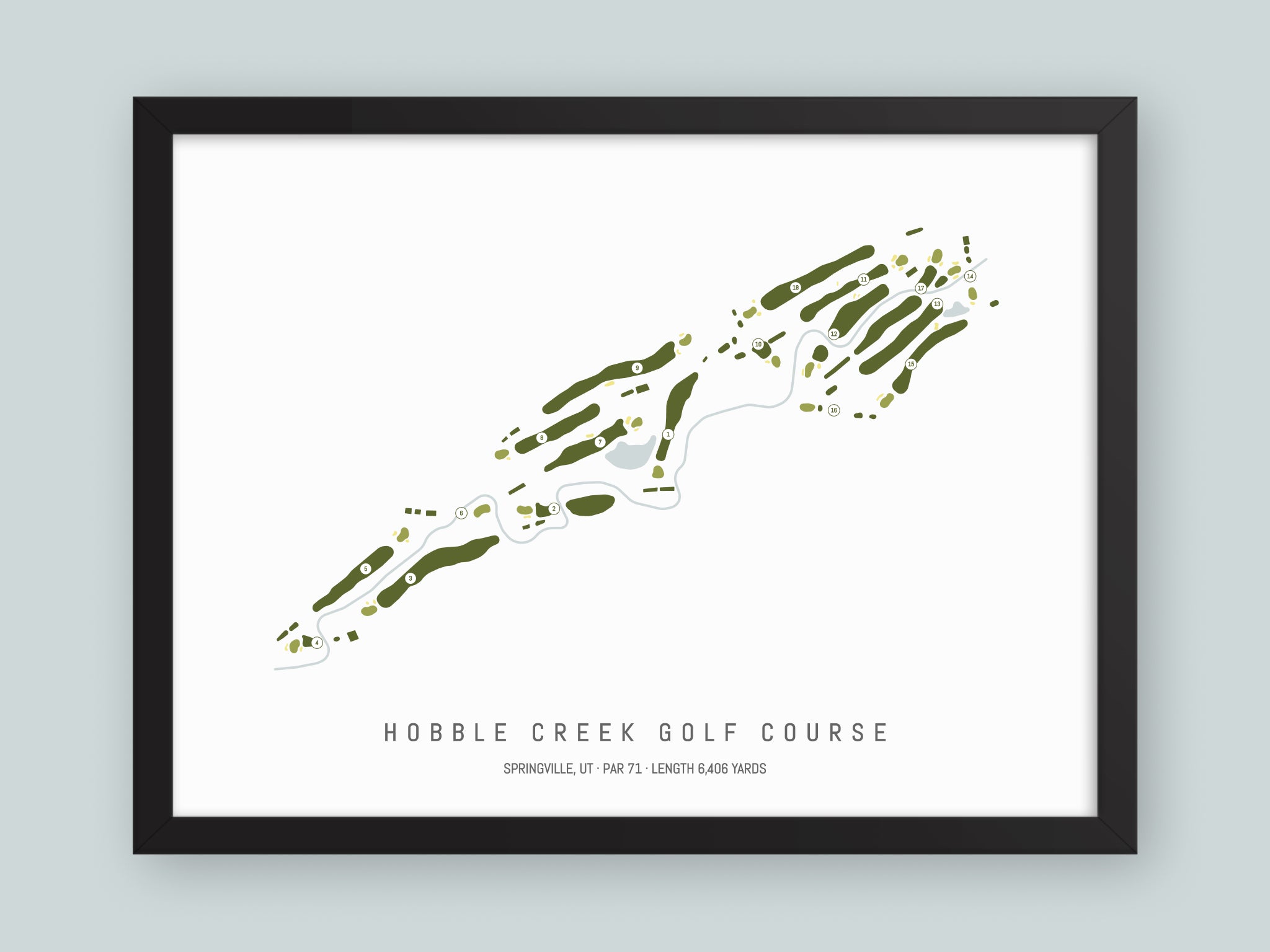 Hobble-Creek-Golf-Course-UT--Black-Frame-24x18-With-Hole-Numbers