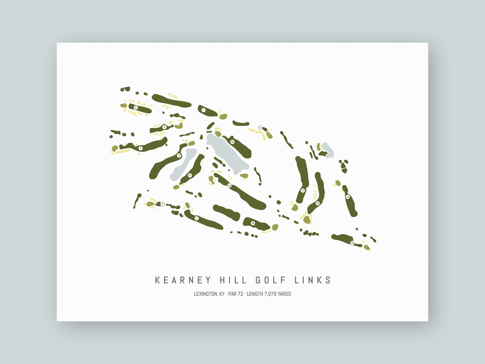 Kearney-Hill-Golf-Links-KY--Unframed-24x18-With-Hole-Numbers