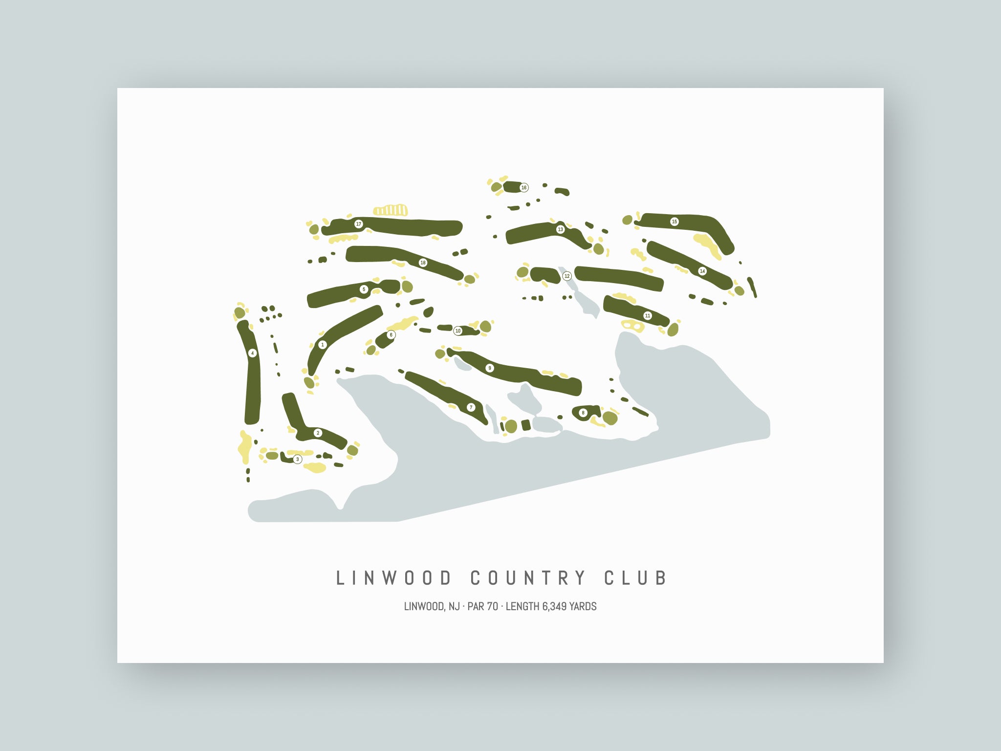 Linwood-Country-Club-NJ--Unframed-24x18-With-Hole-Numbers