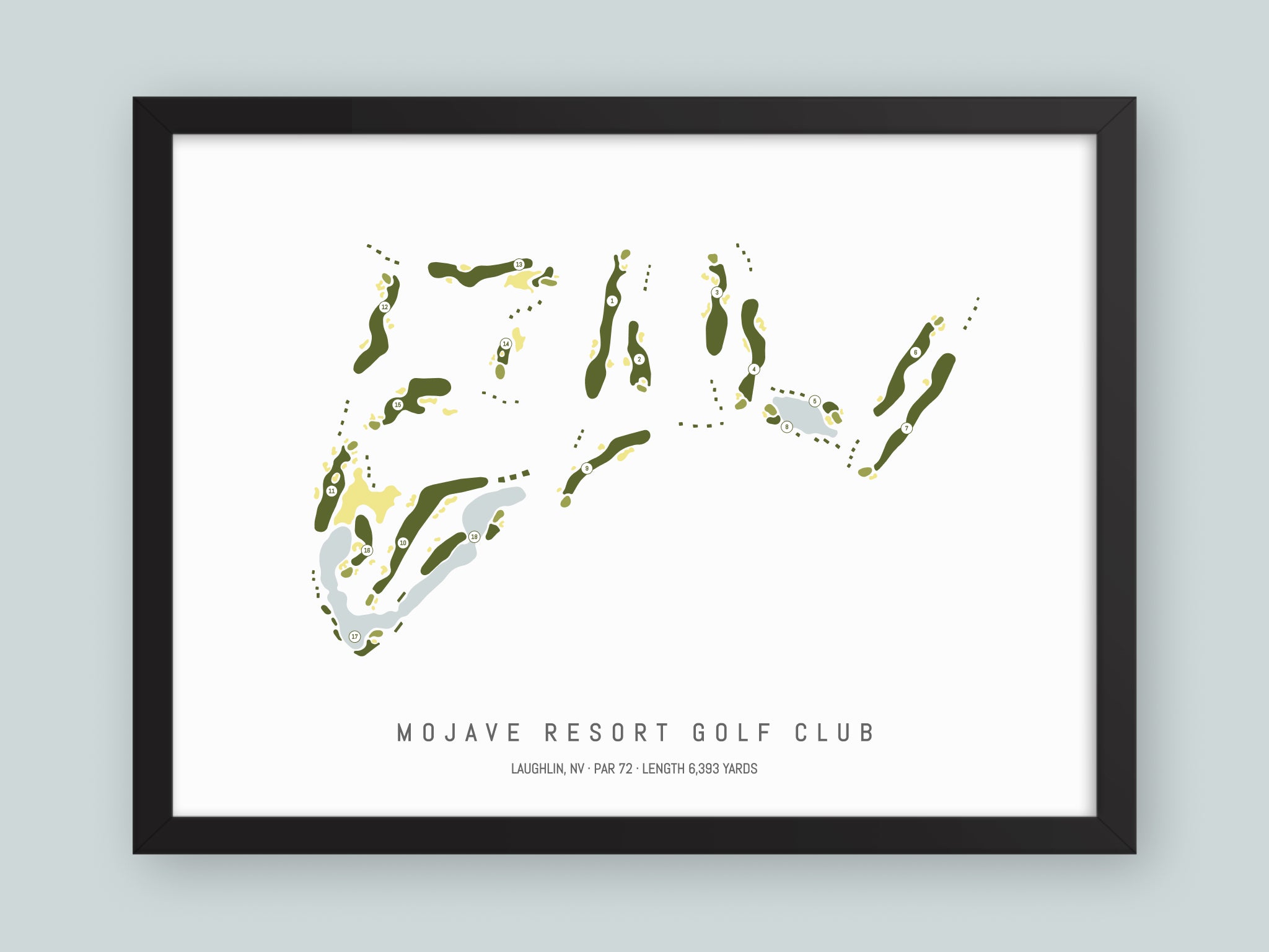 Mojave-Resort-Golf-Club-NV--Black-Frame-24x18-With-Hole-Numbers